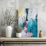 Abstract Paint Teal V2 Aluminum Print