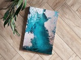Abstract Paint Teal V3 Aluminum Print