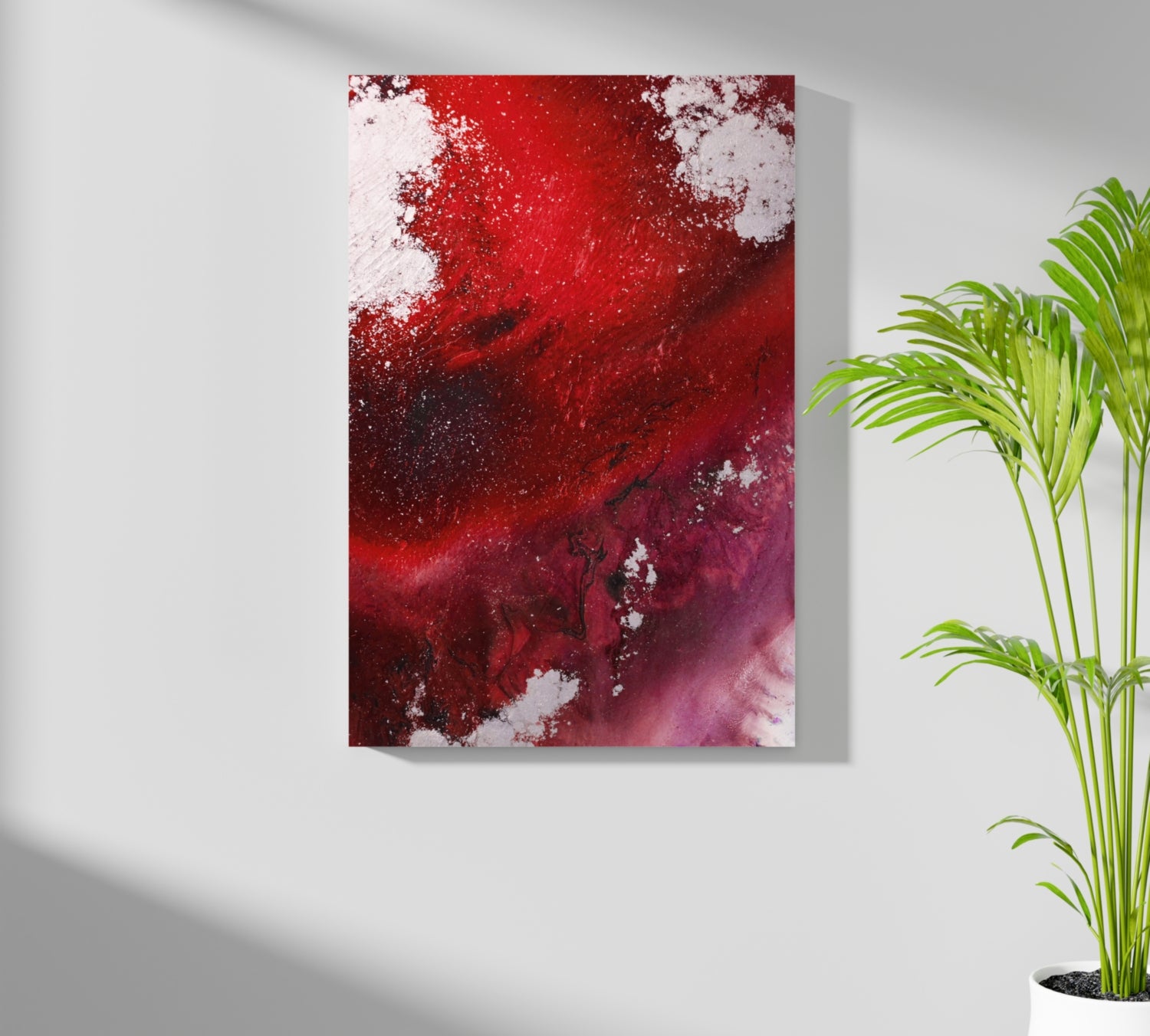 Abstract Paint Red V1 Aluminum Print.