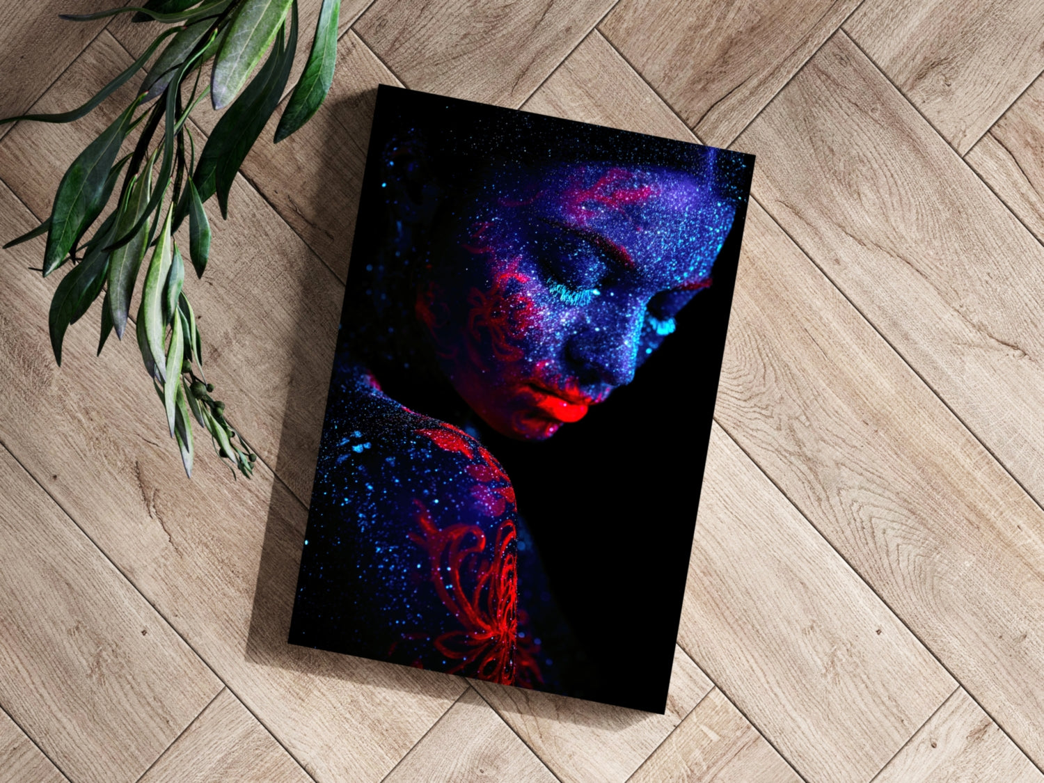 Painted Woman Aluminum Print.