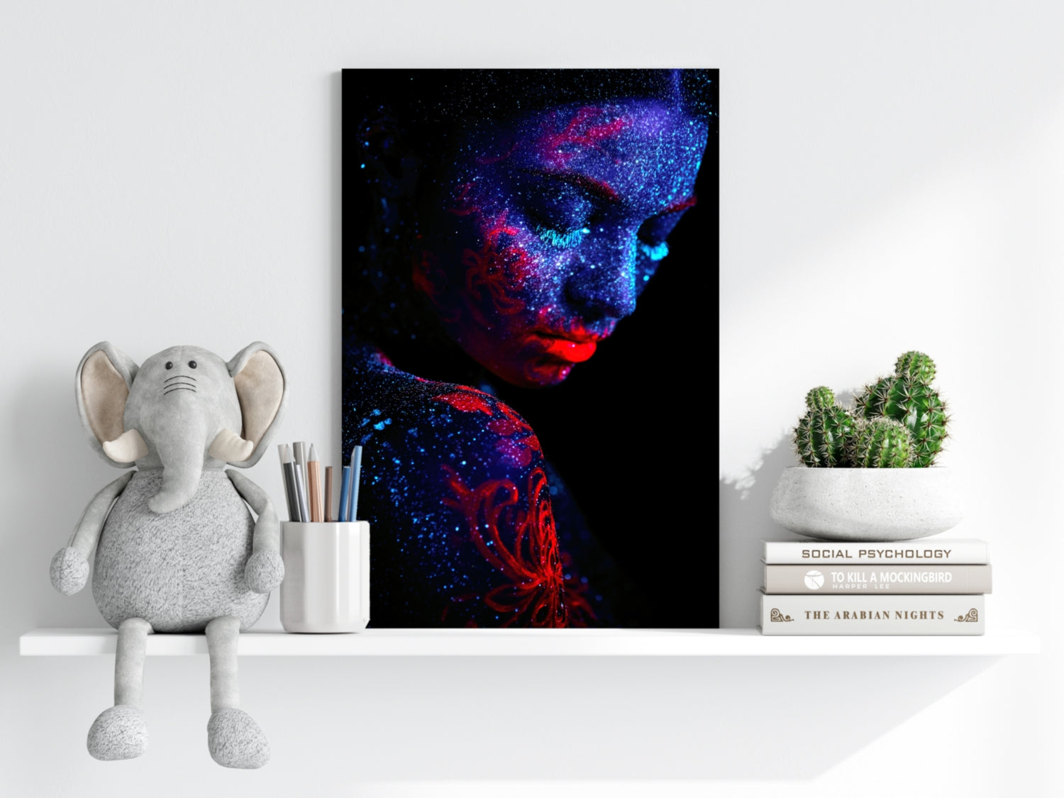 Painted Woman Aluminum Print.