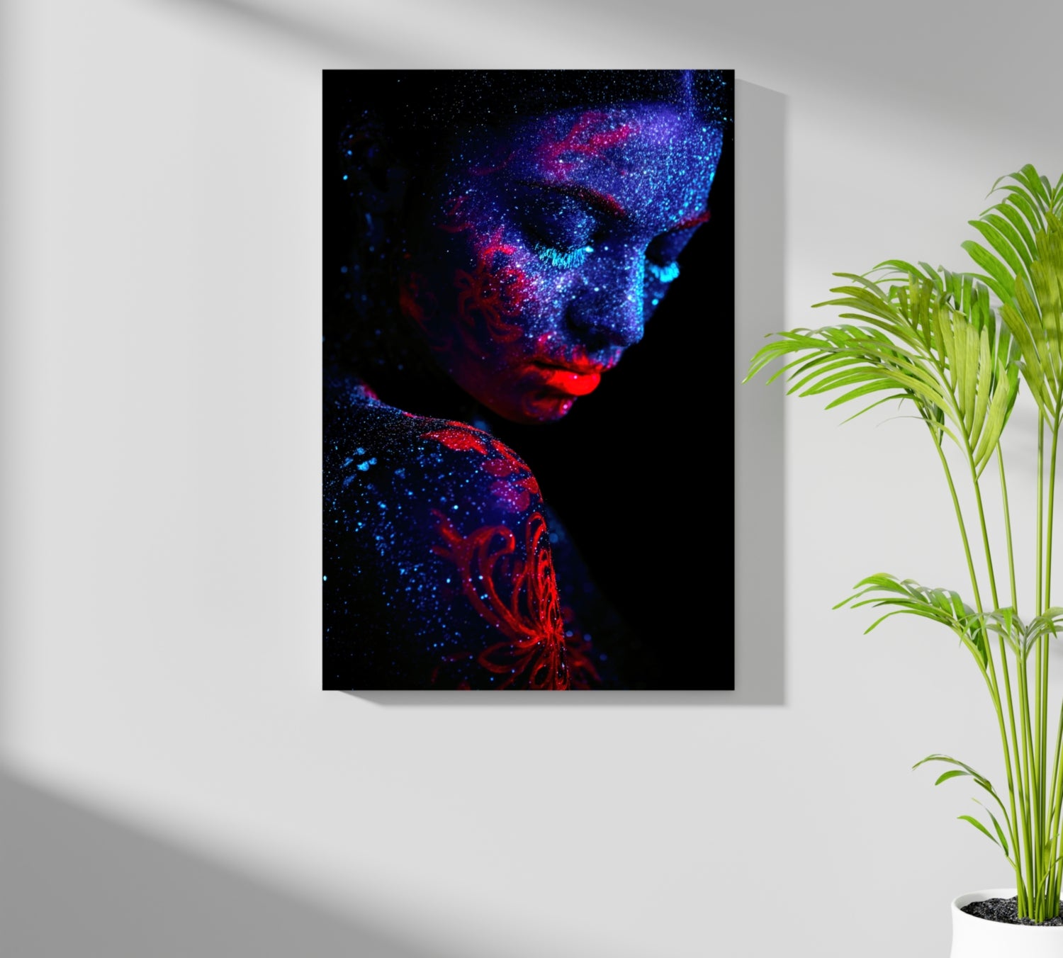 Painted Woman Aluminum Print.