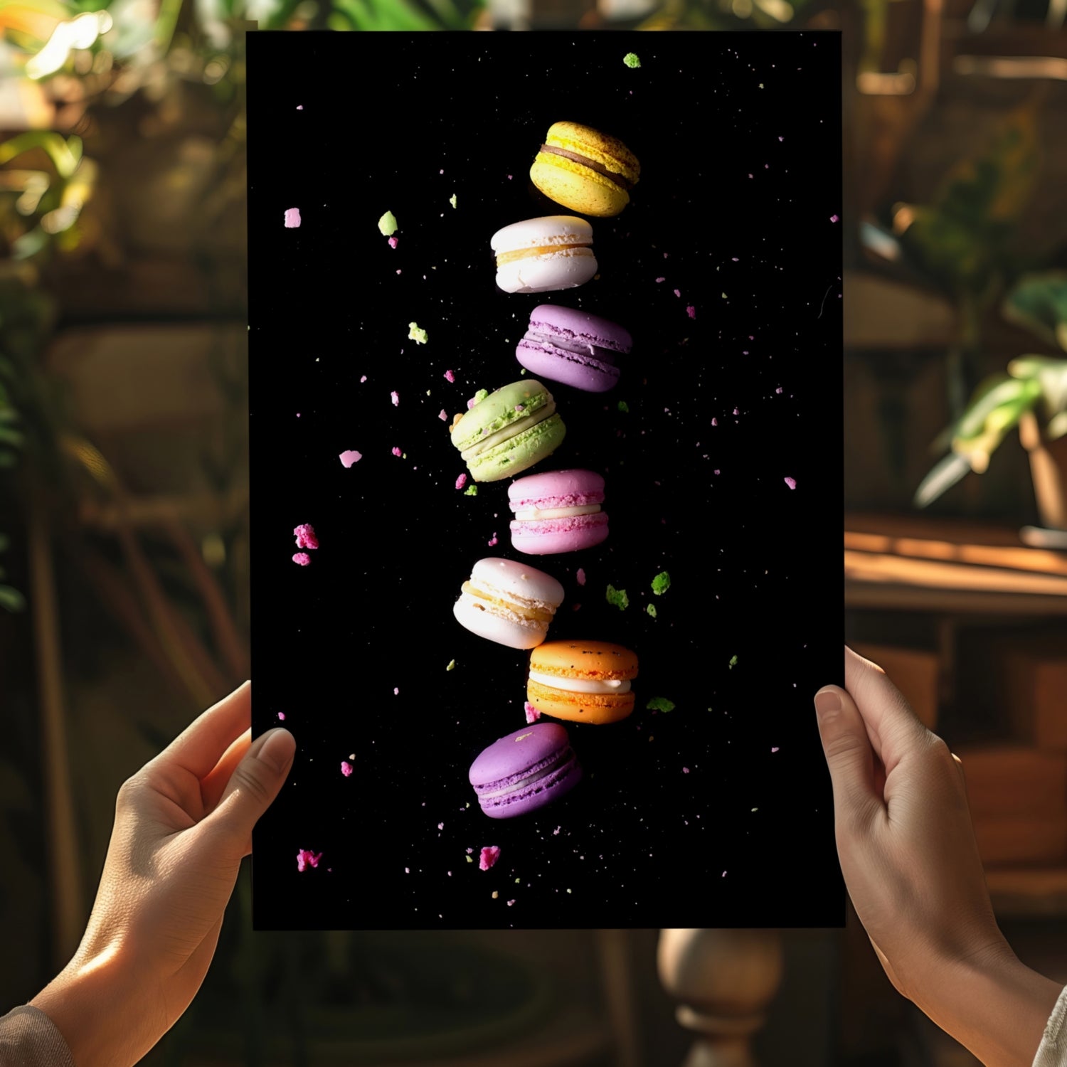 Colorful Macarons Aluminum Print.