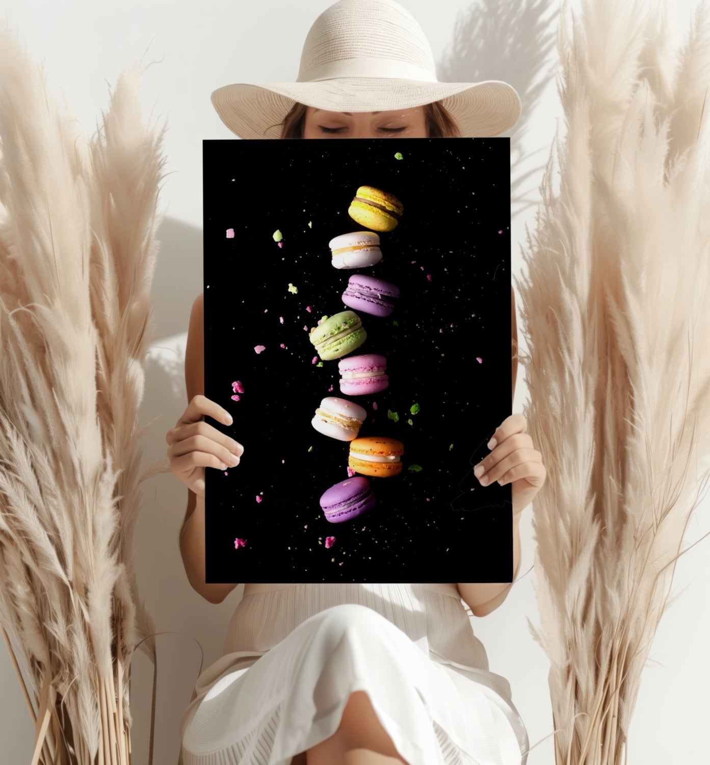 Colorful Macarons Aluminum Print.