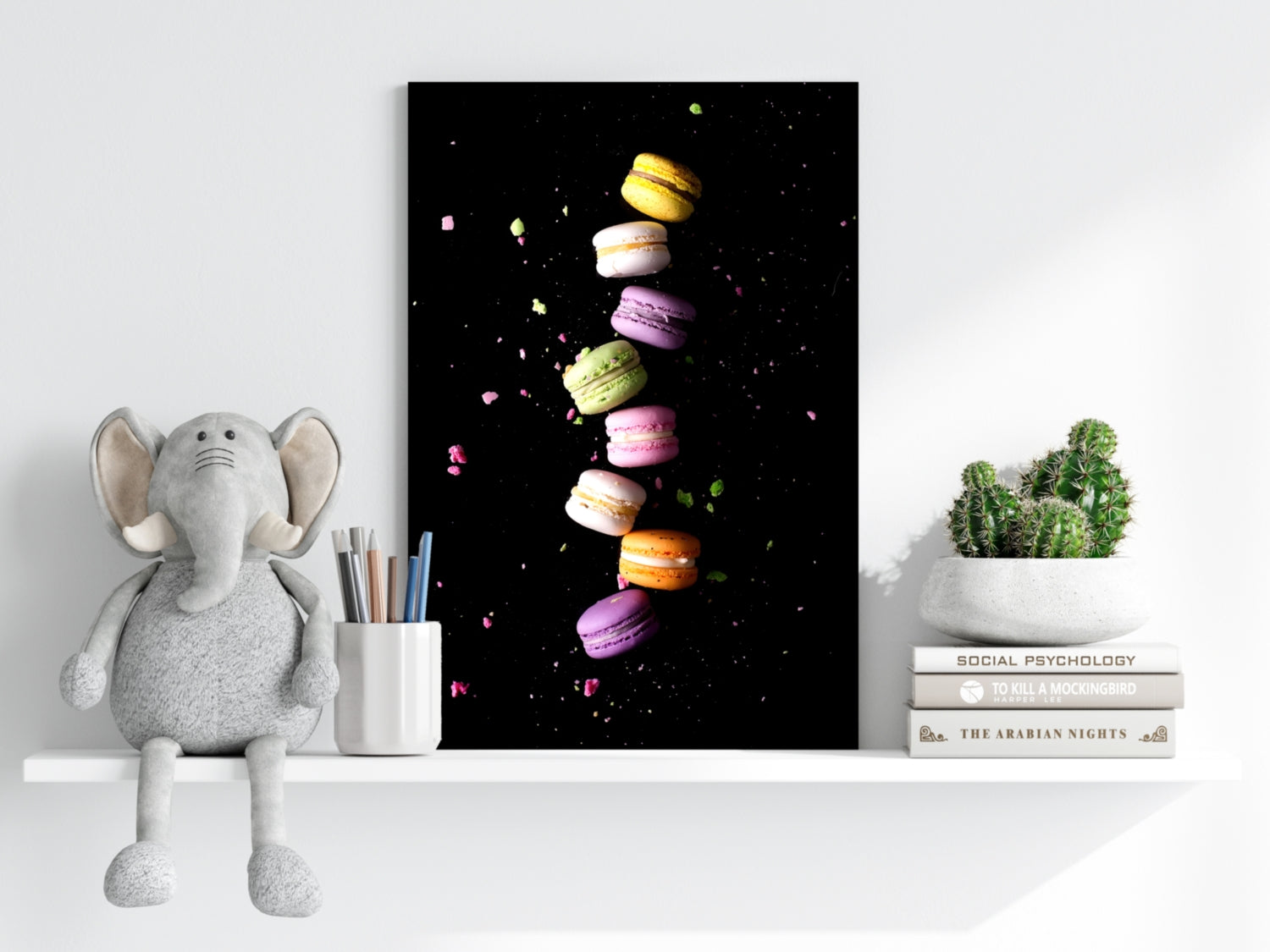 Colorful Macarons Aluminum Print.