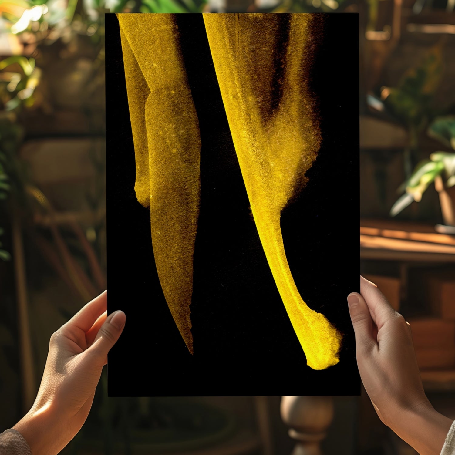 Shade of Gold V1 Aluminum Print.