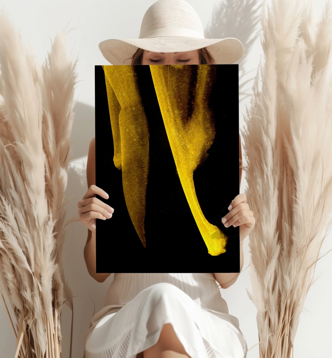 Shade of Gold V1 Aluminum Print.