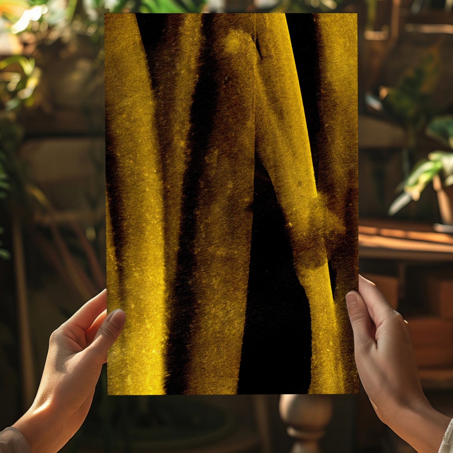 Shade of Gold V2 Aluminum Print.