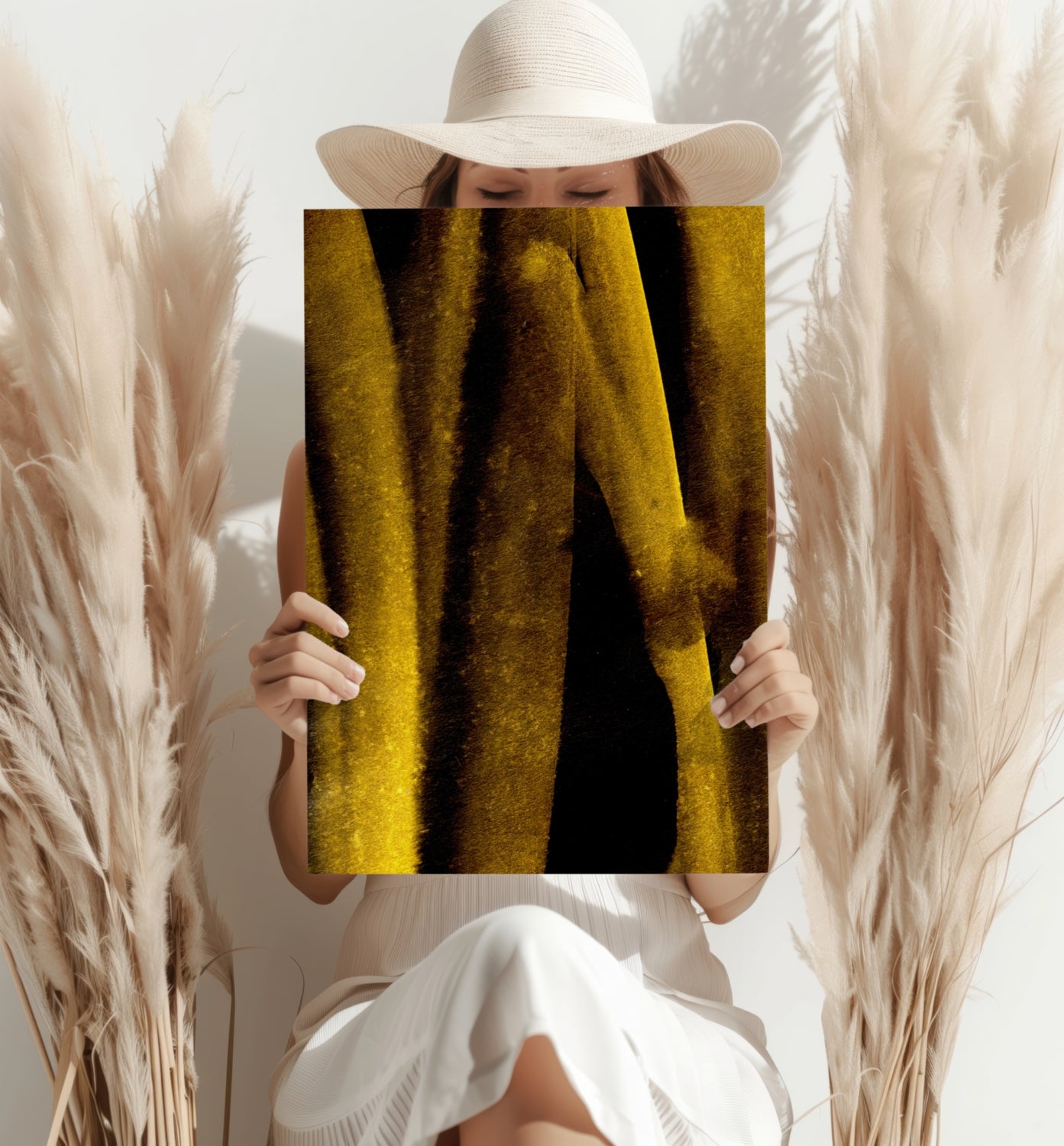 Shade of Gold V2 Aluminum Print.