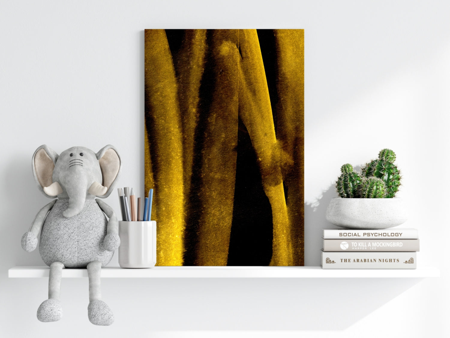 Shade of Gold V2 Aluminum Print.