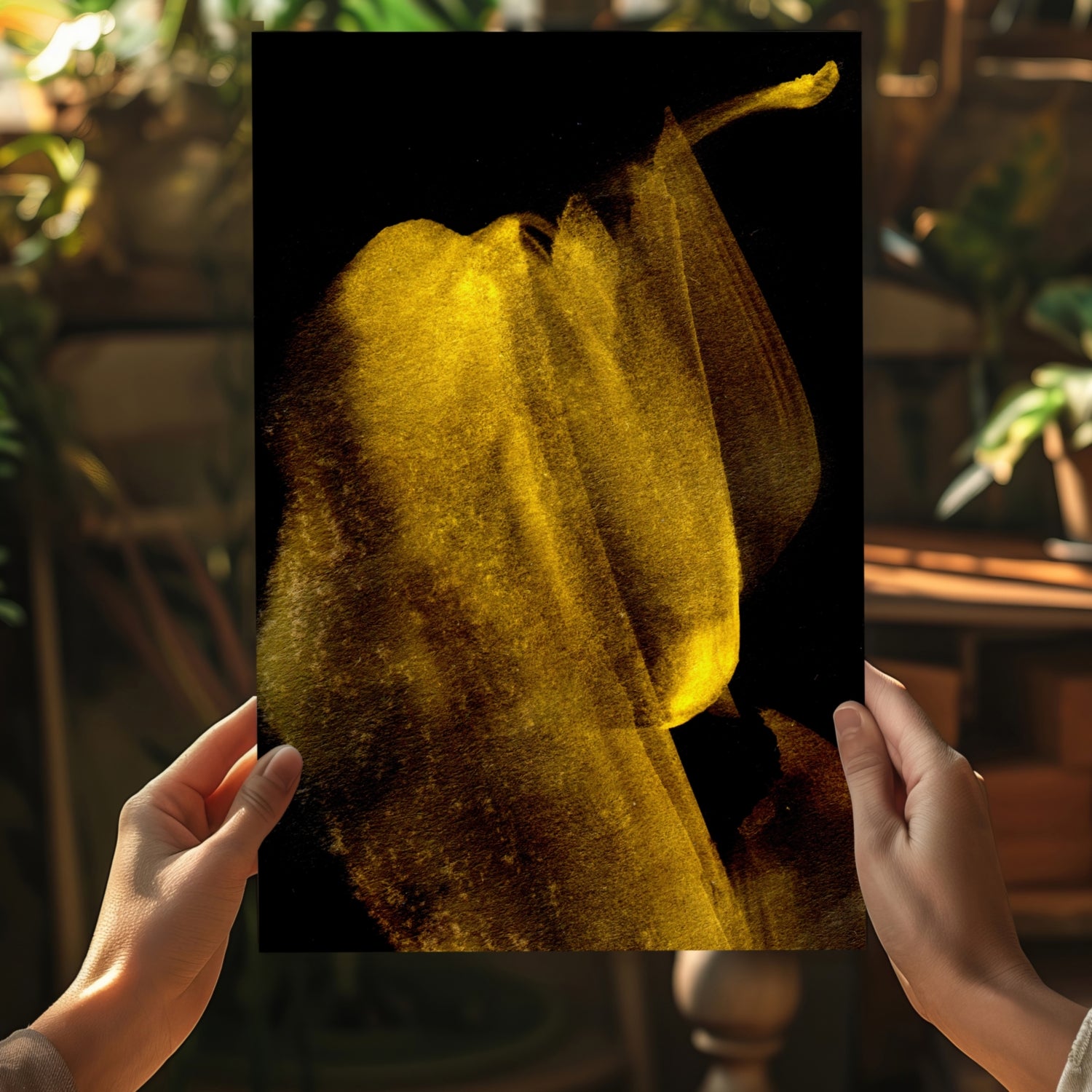 Shade of Gold V3 Aluminum Print.