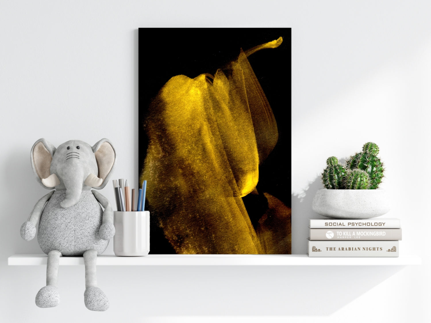 Shade of Gold V3 Aluminum Print.