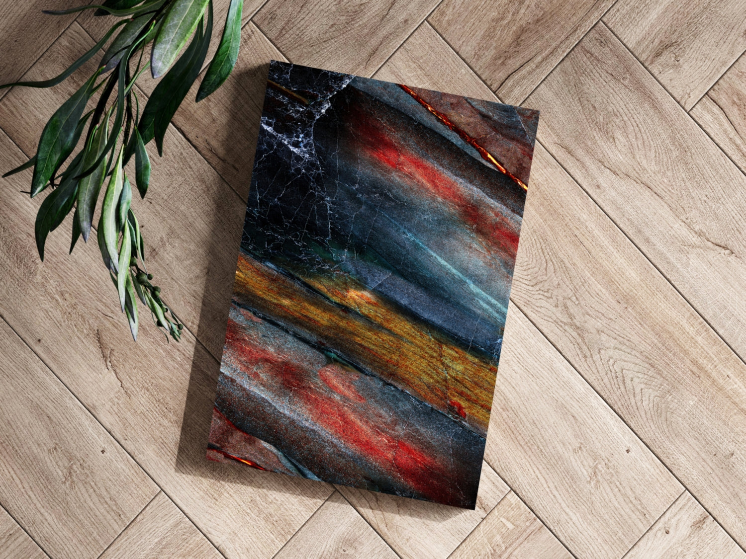 Abstract Colorful Marble Aluminum Print.