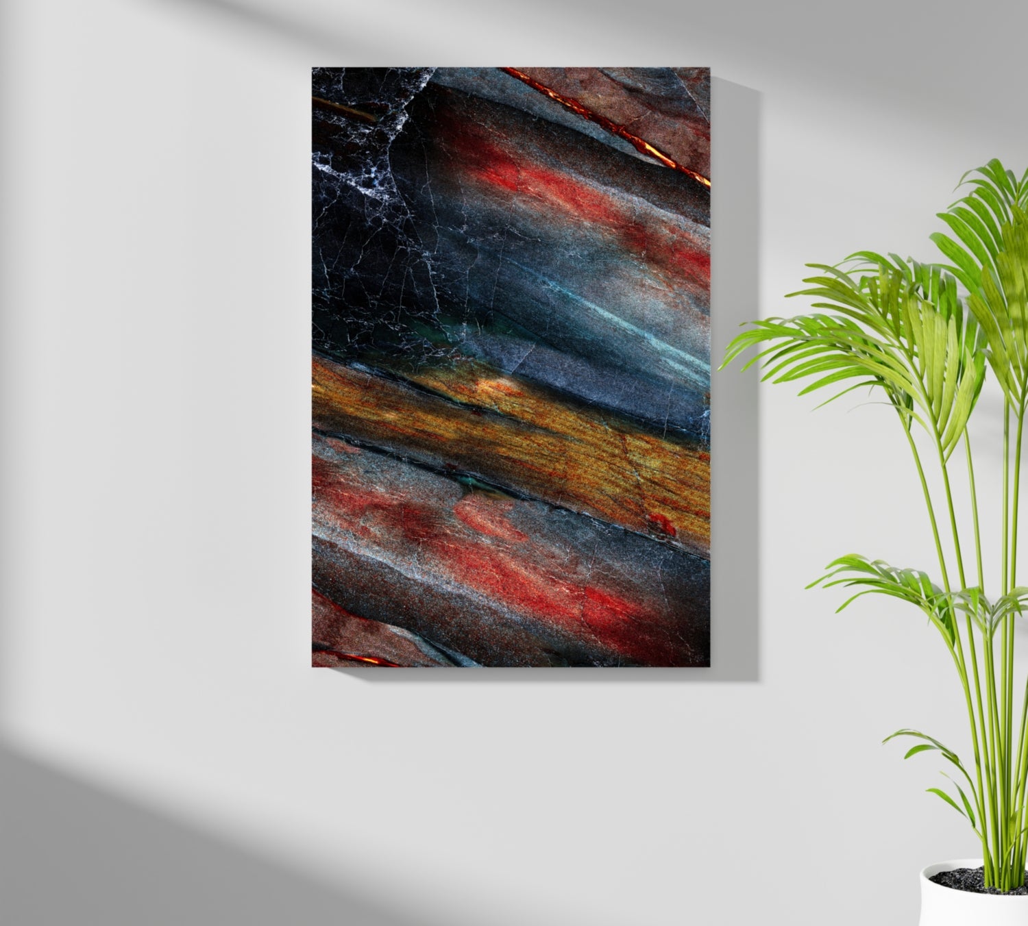 Abstract Colorful Marble Aluminum Print.