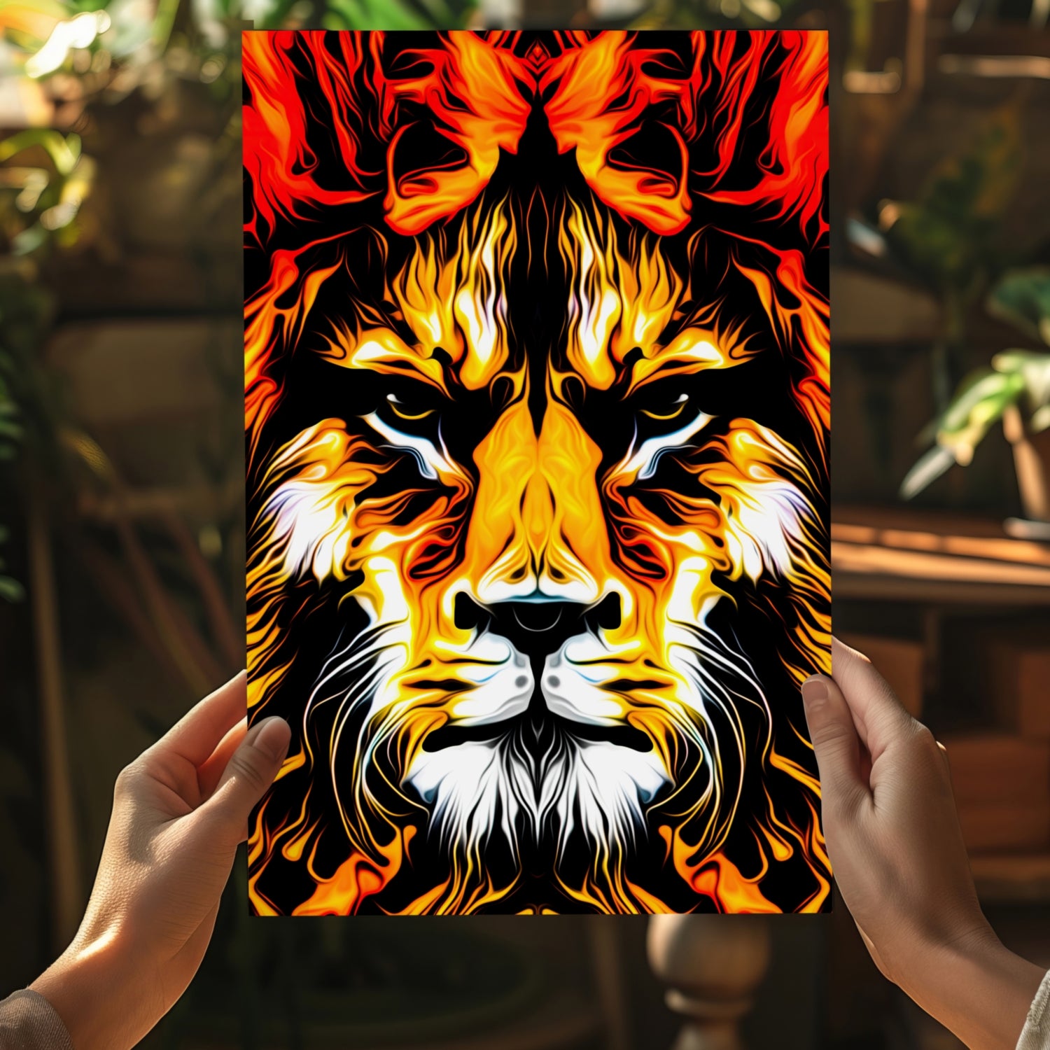 Lion Aluminum Print.