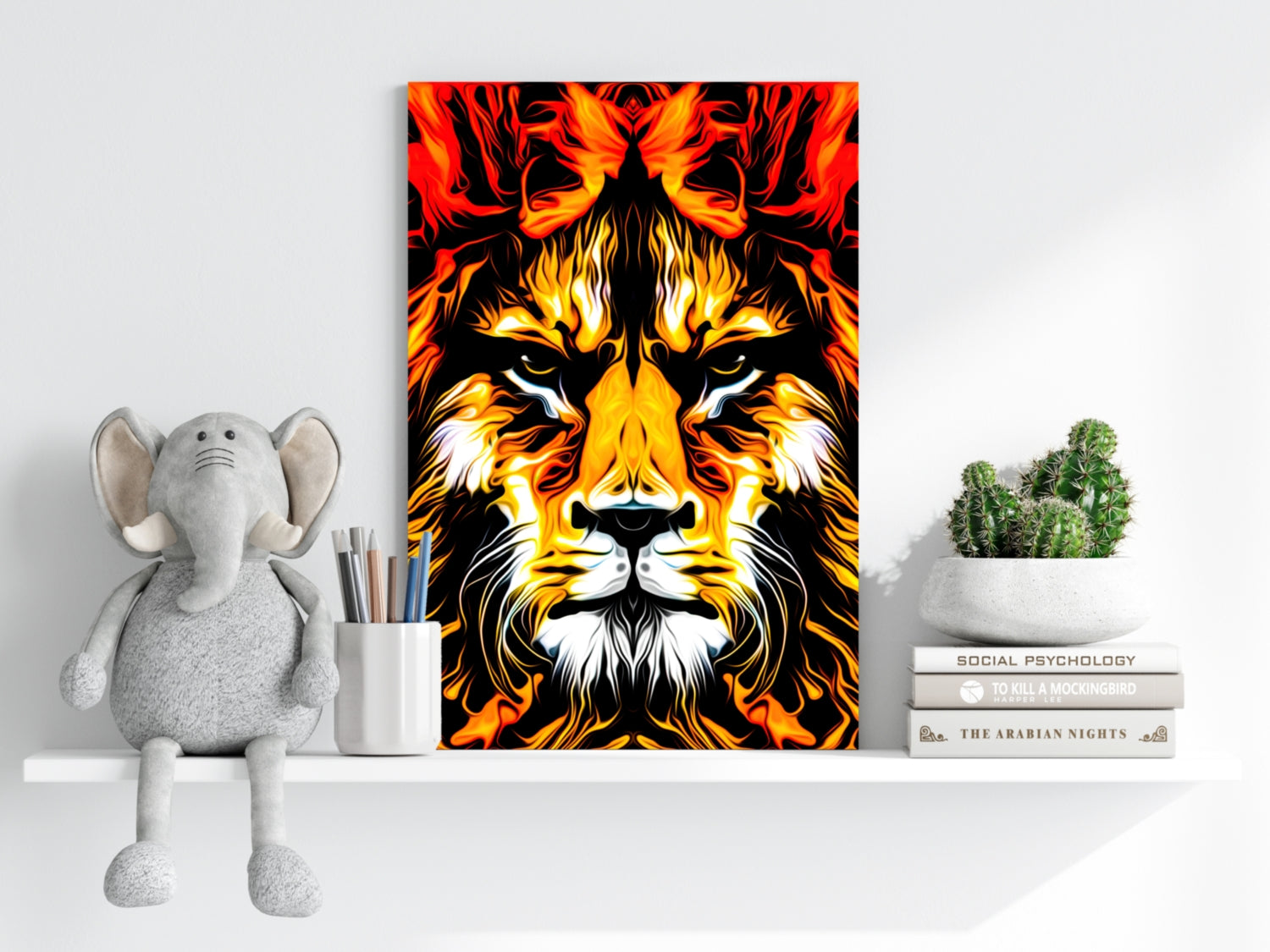 Lion Aluminum Print.