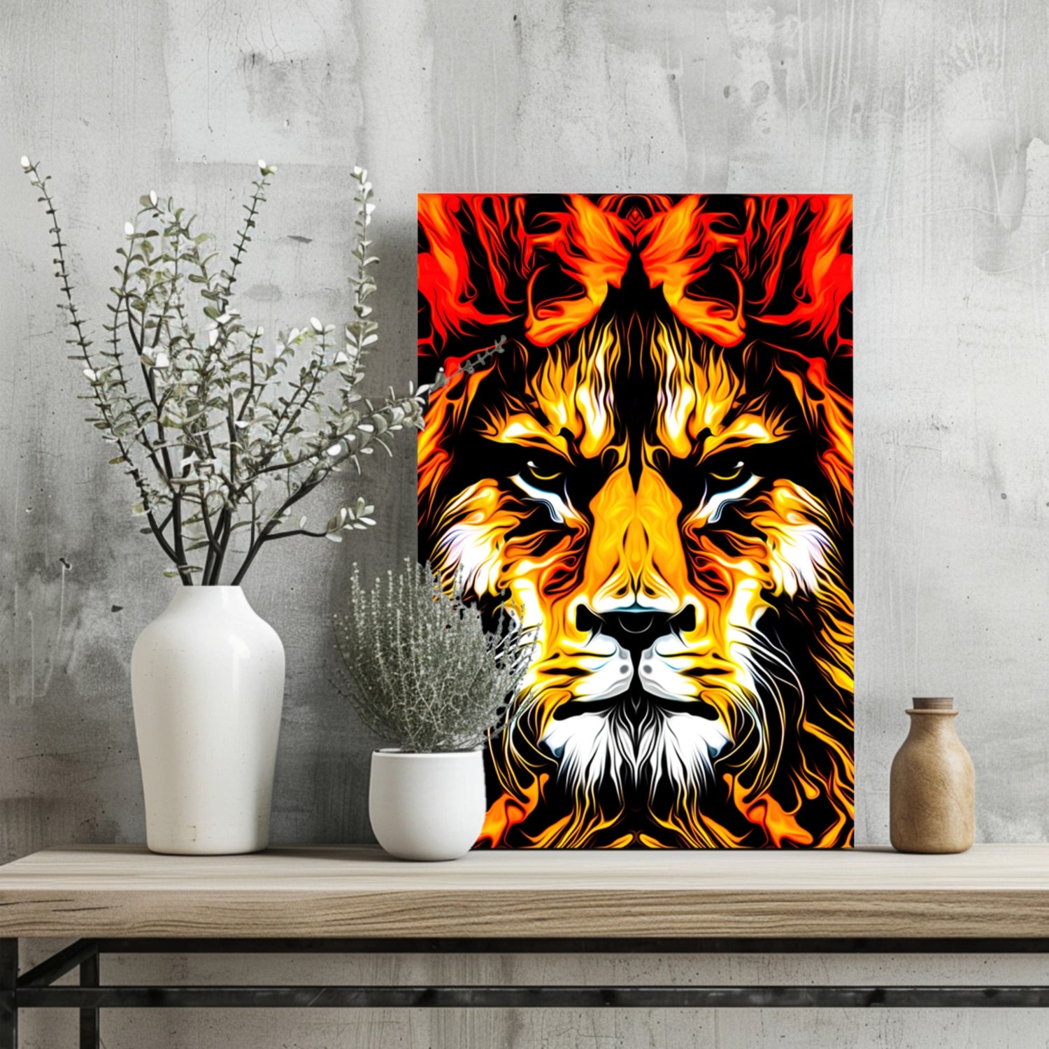 Lion Aluminum Print.