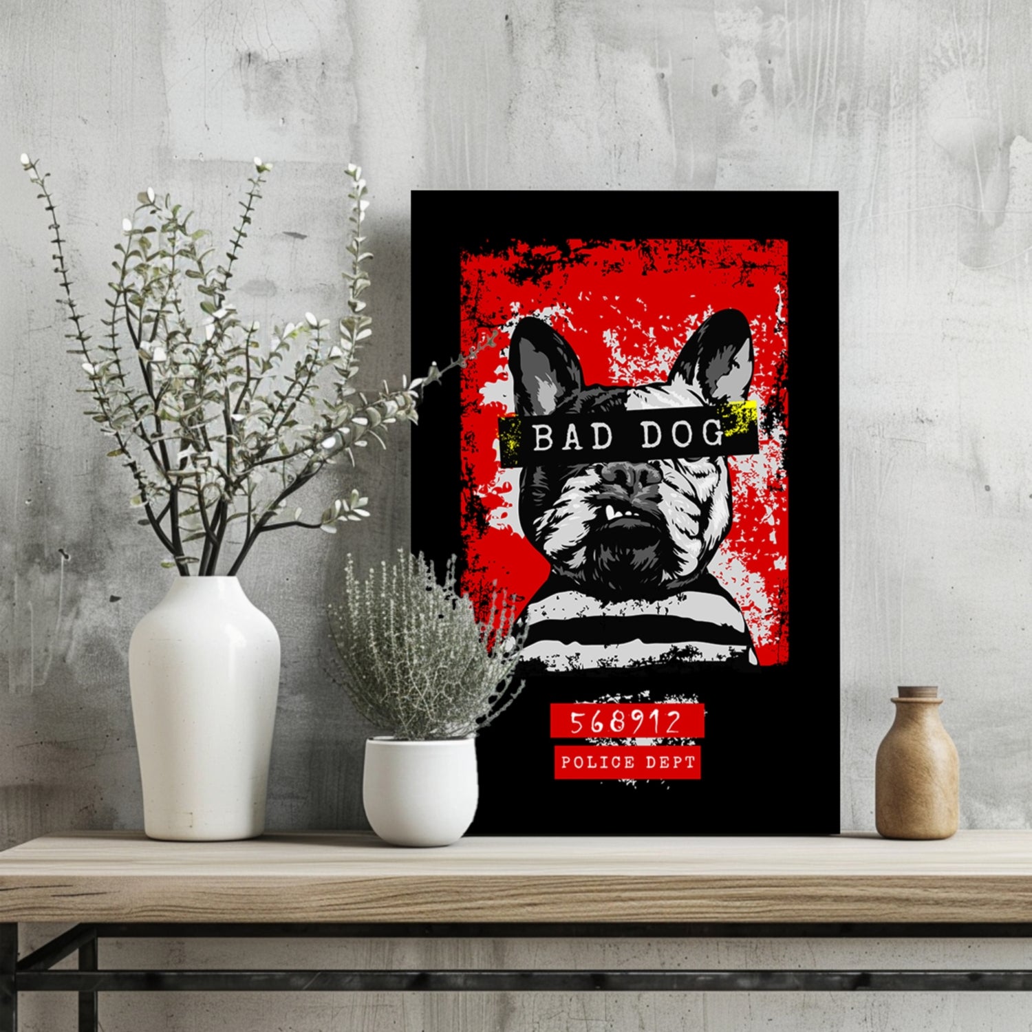 Bad Dog Aluminum Print.