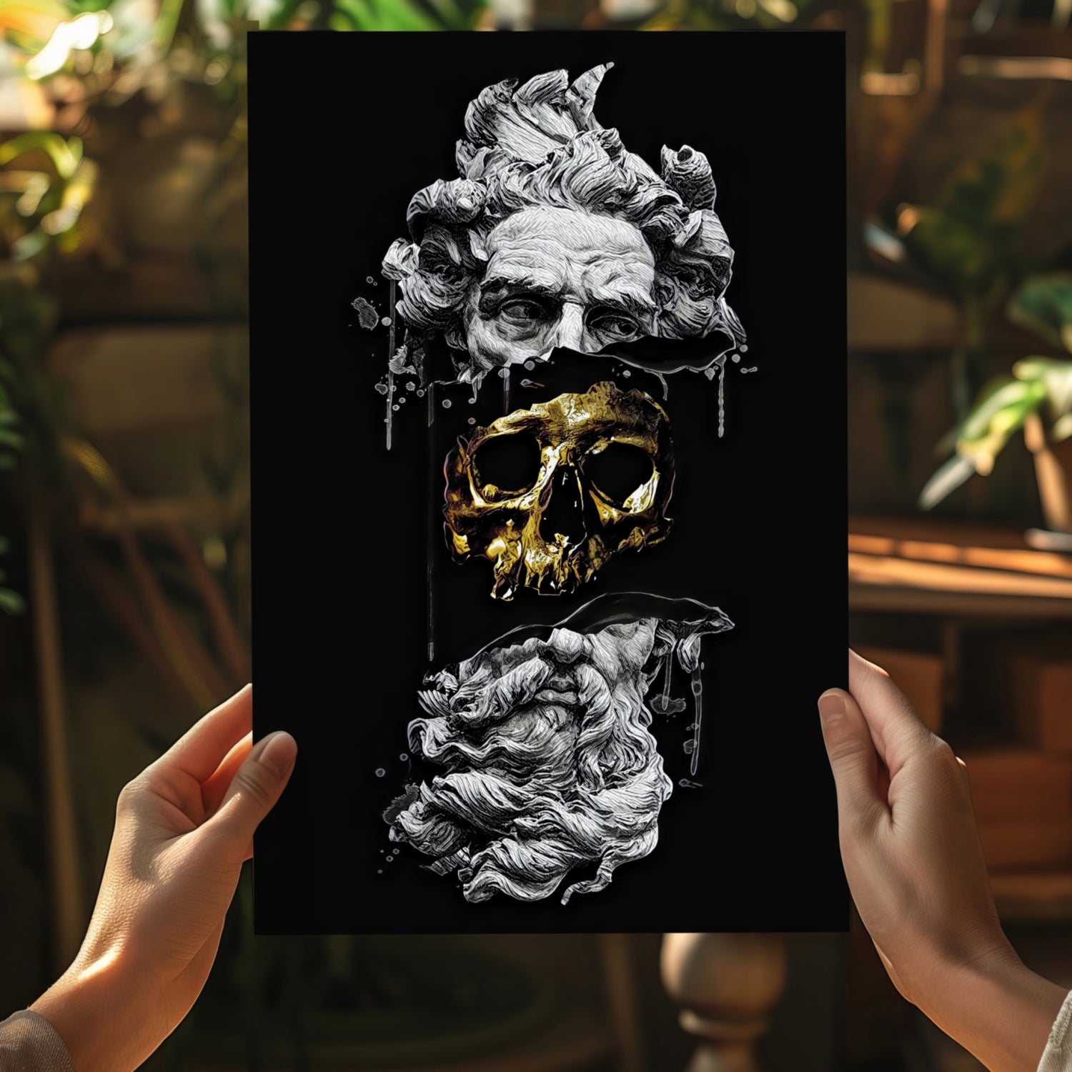 Contemporary Art Statue Aluminum Print.