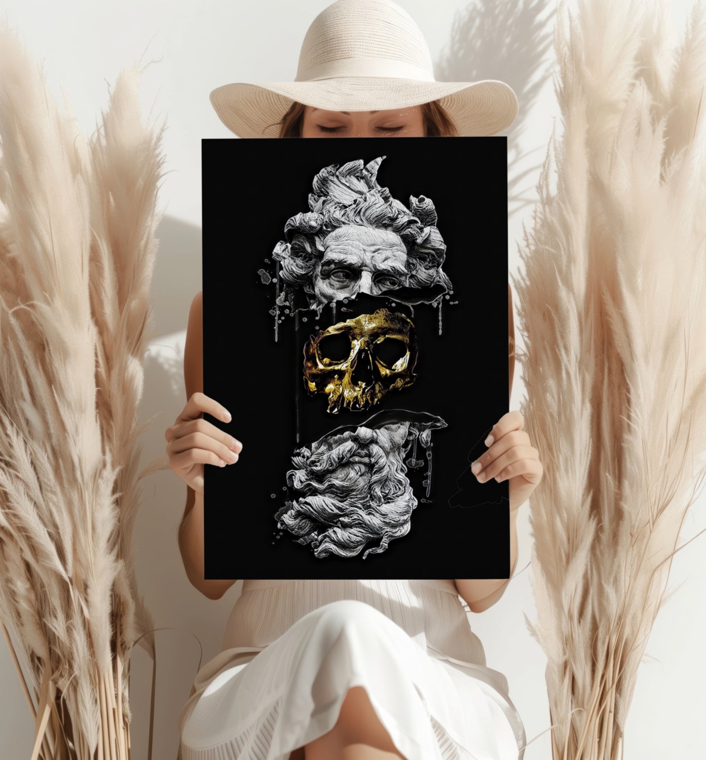 Contemporary Art Statue Aluminum Print.