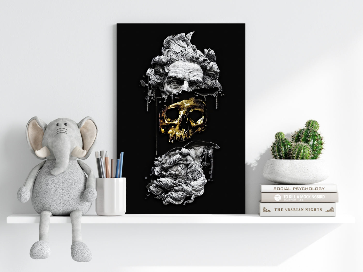 Contemporary Art Statue Aluminum Print.