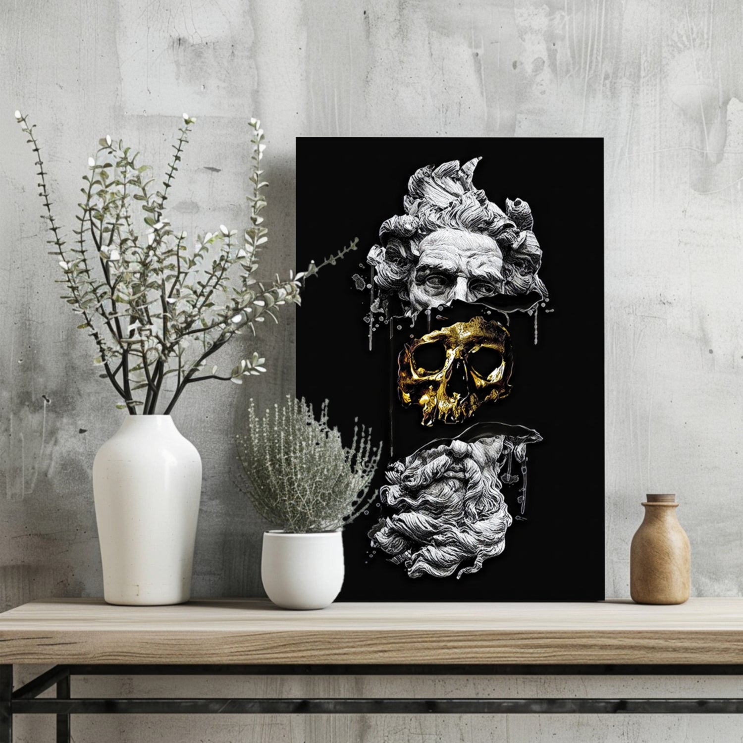 Contemporary Art Statue Aluminum Print.