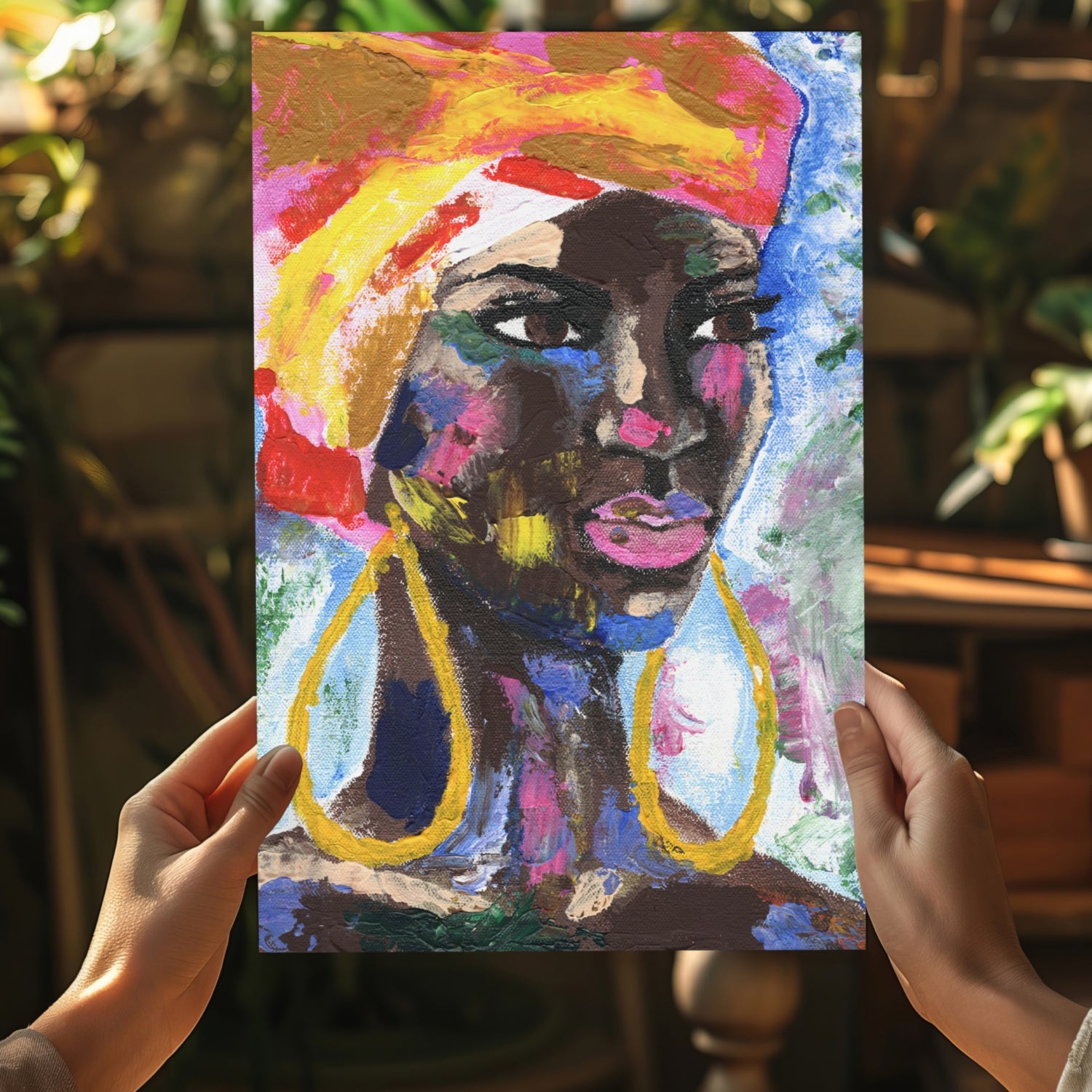 African Woman Aluminum Print.