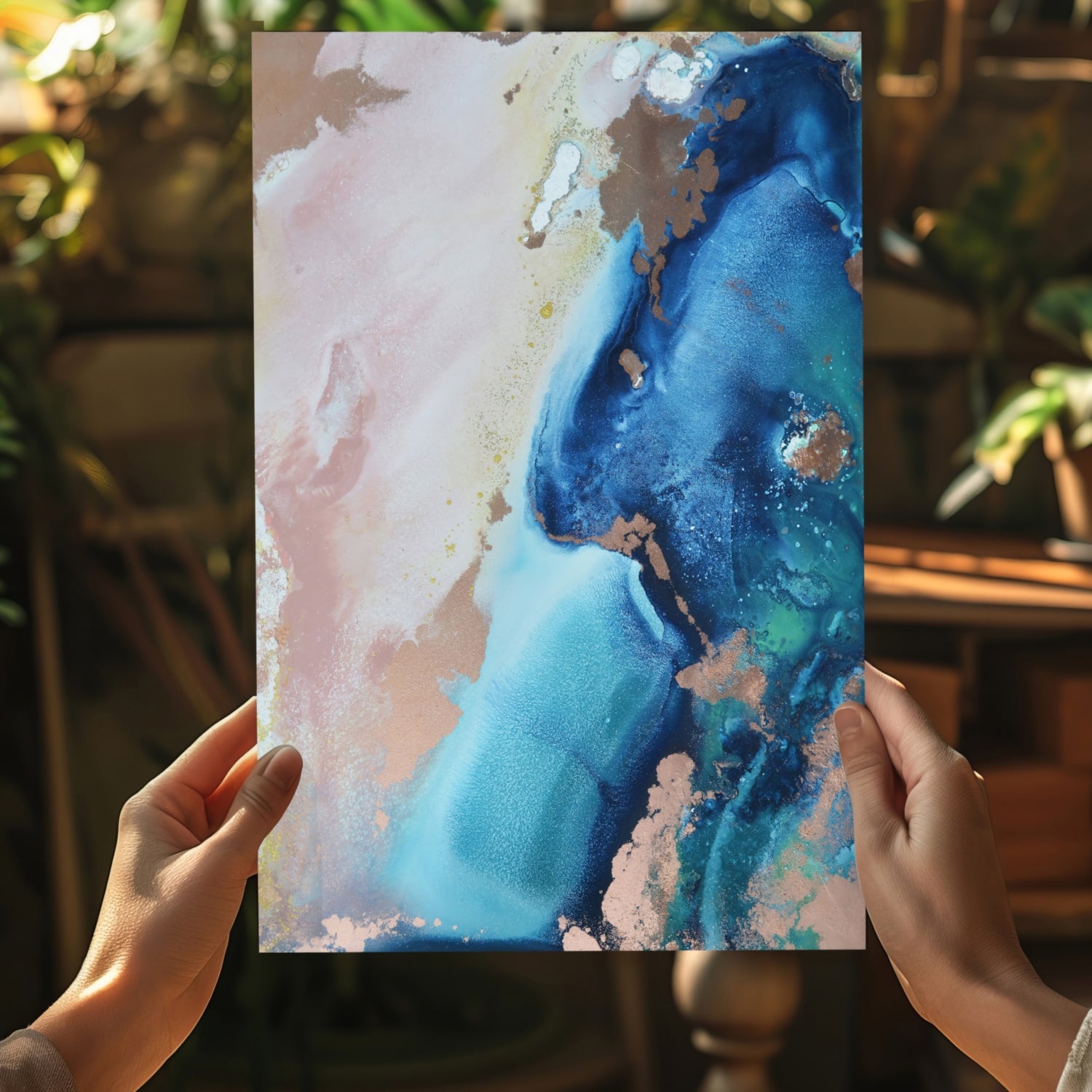 Abstract Paint Aluminum Print.