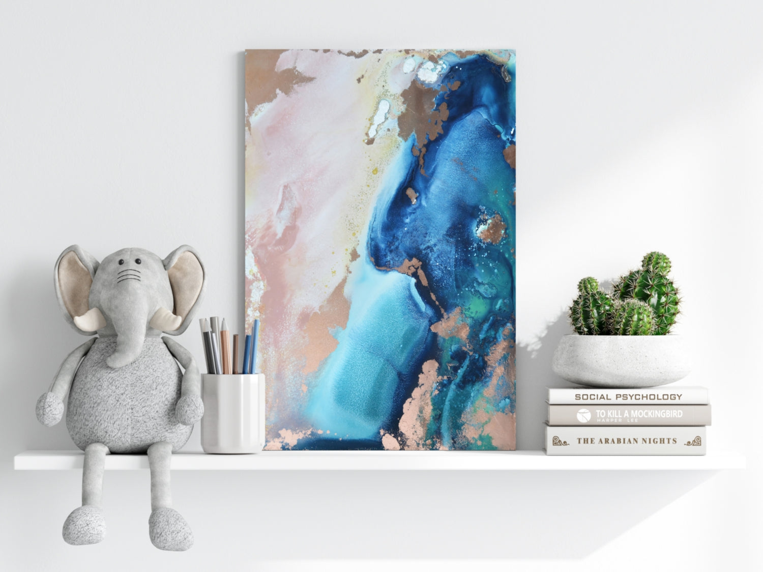 Abstract Paint Aluminum Print.