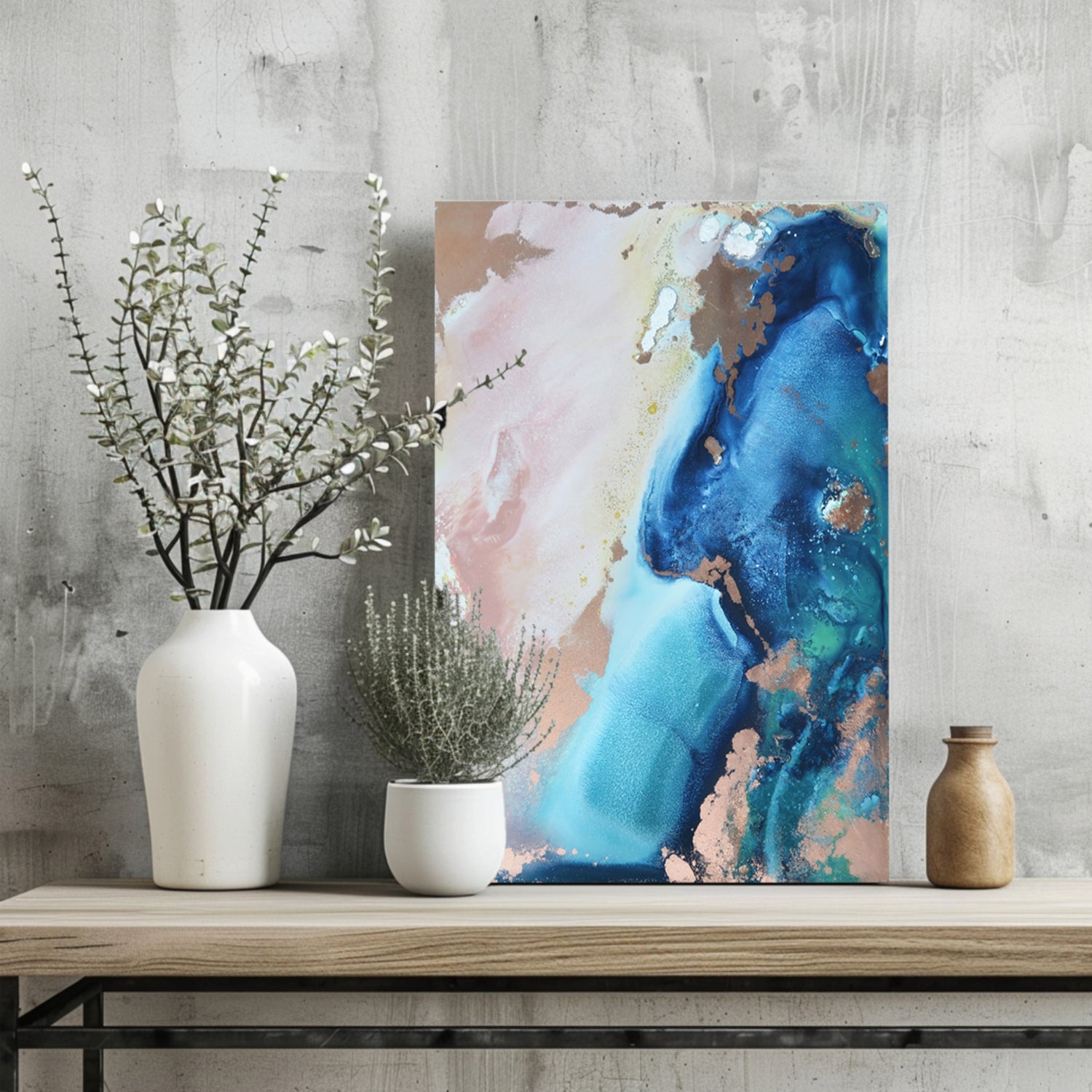 Abstract Paint Aluminum Print.