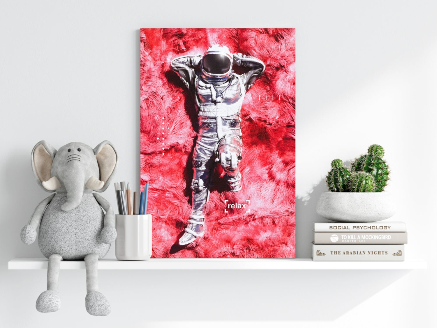 Rest Time For Astronaut Aluminum Print.