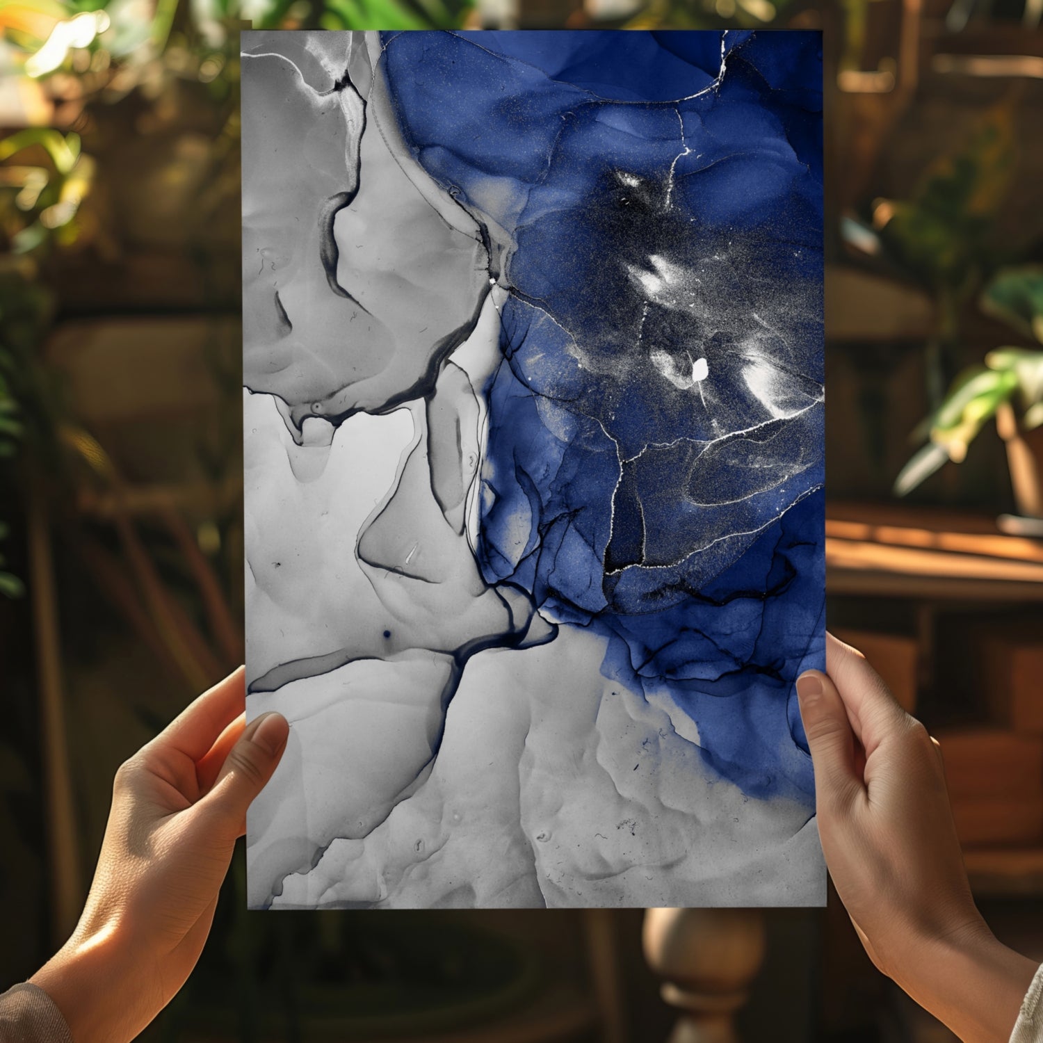 Abstract Marble Pattern V21 Aluminum Print.