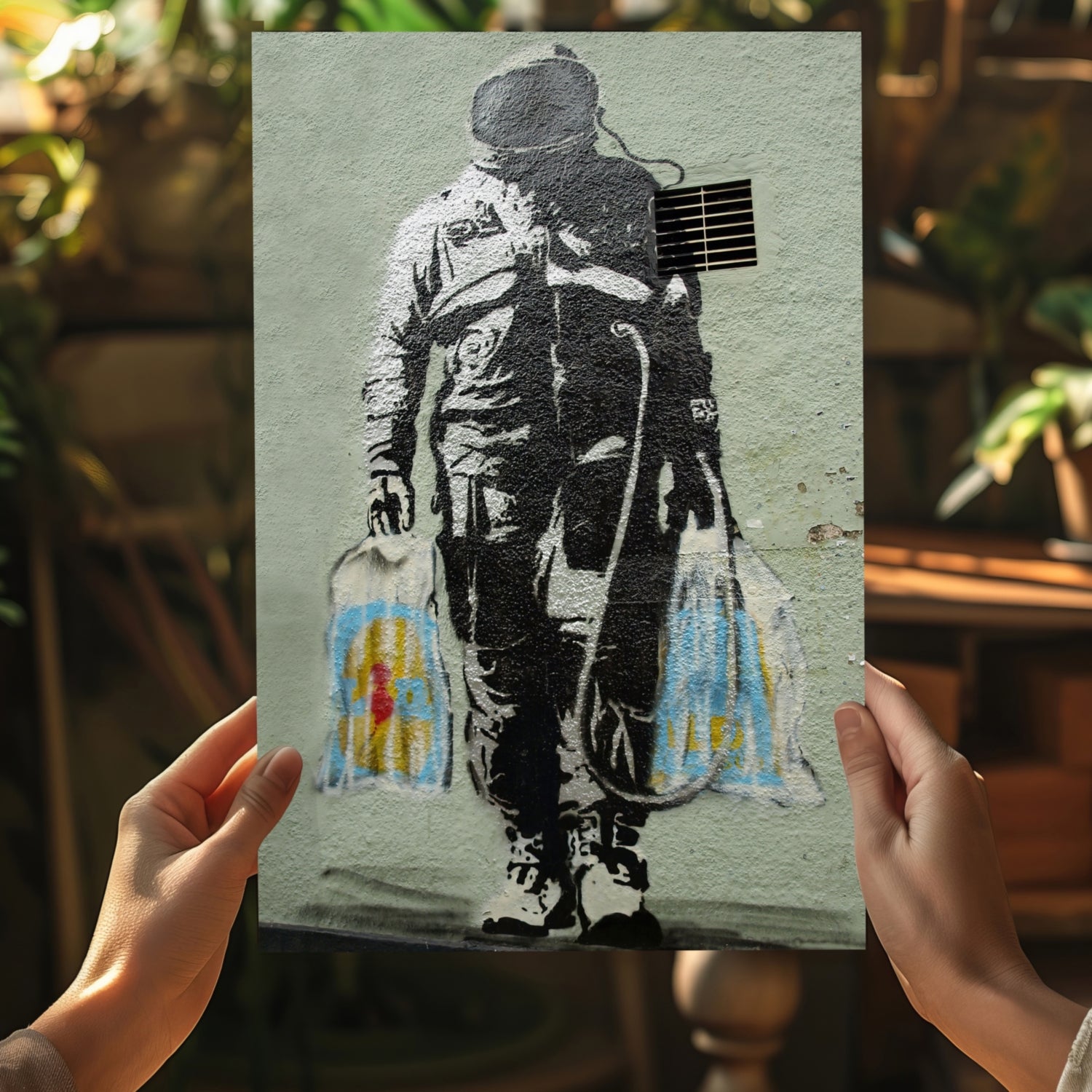 Space Grocery Aluminum Print.