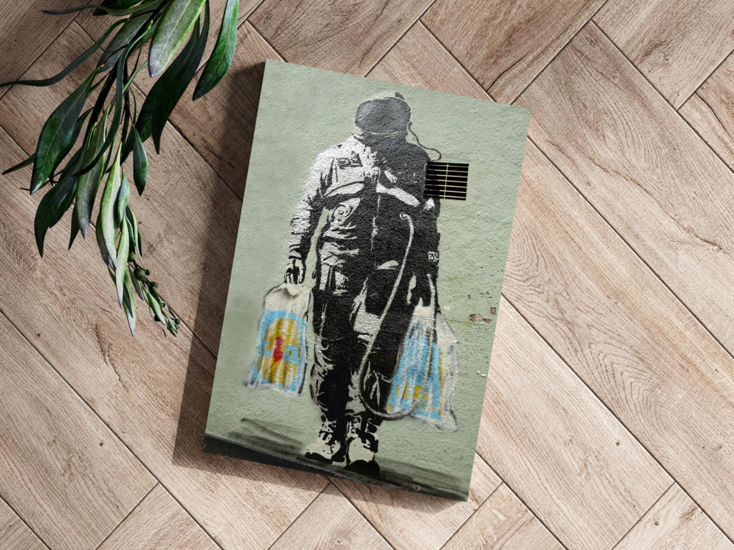 Space Grocery Aluminum Print.