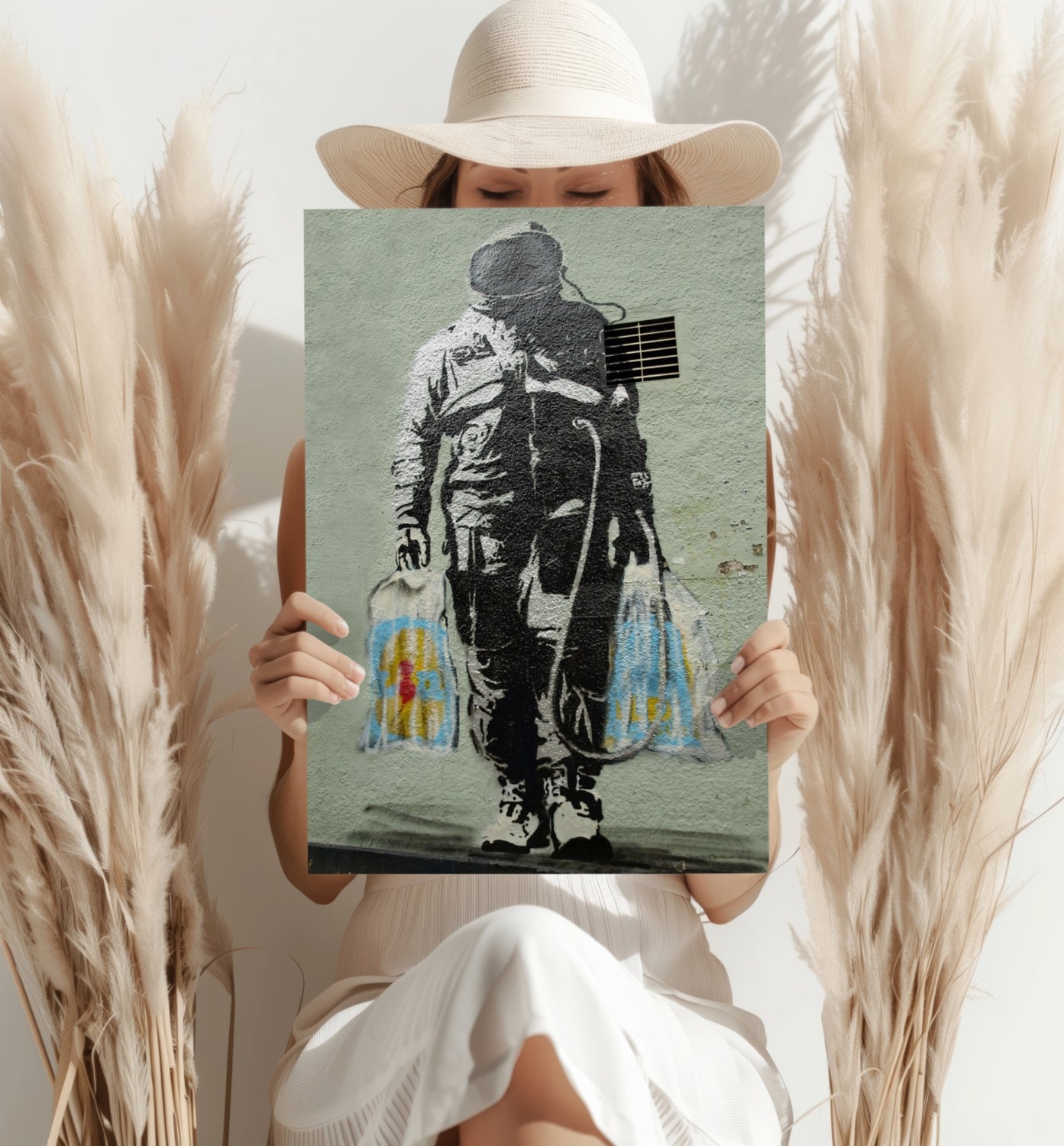 Space Grocery Aluminum Print.