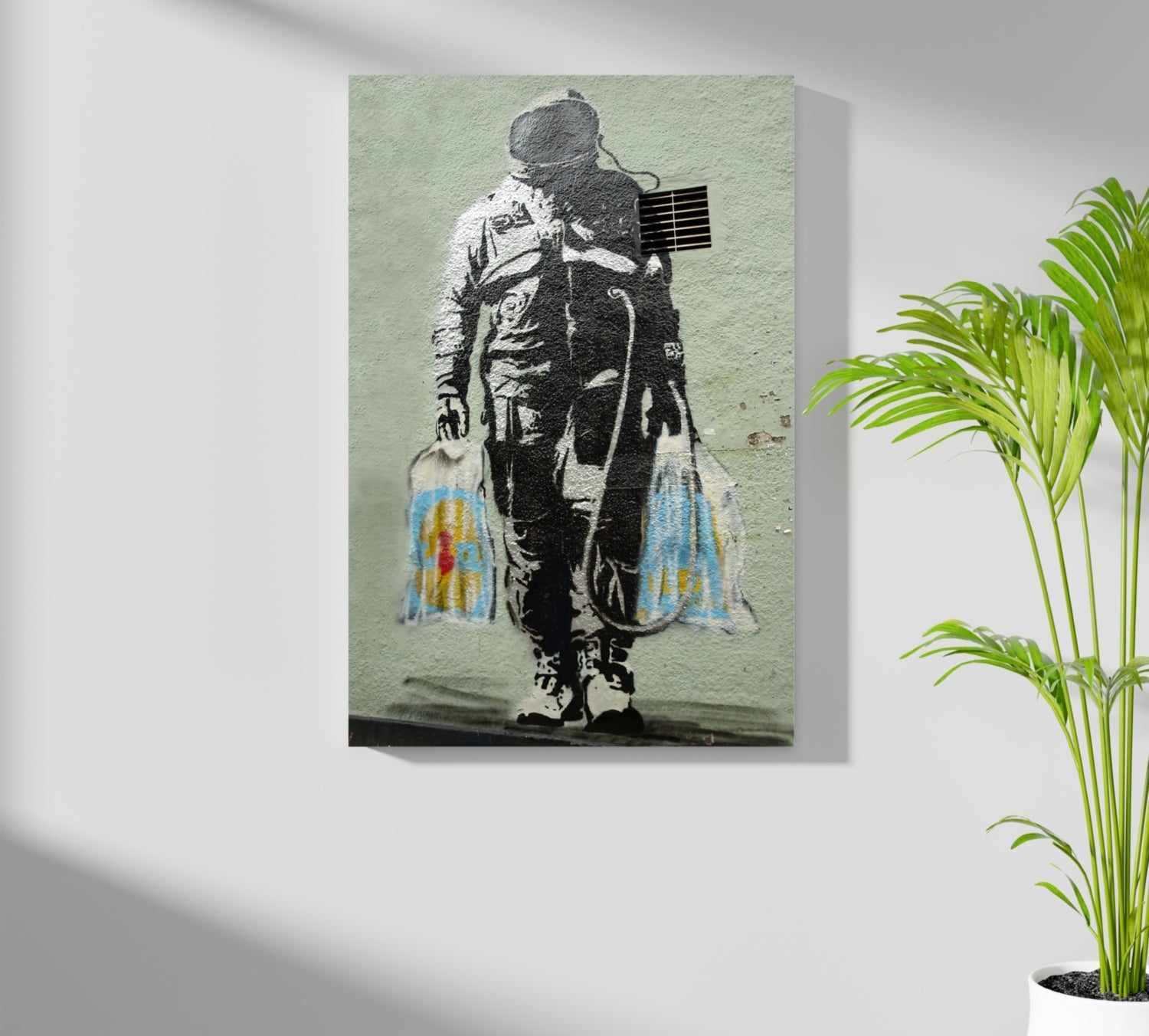 Space Grocery Aluminum Print.