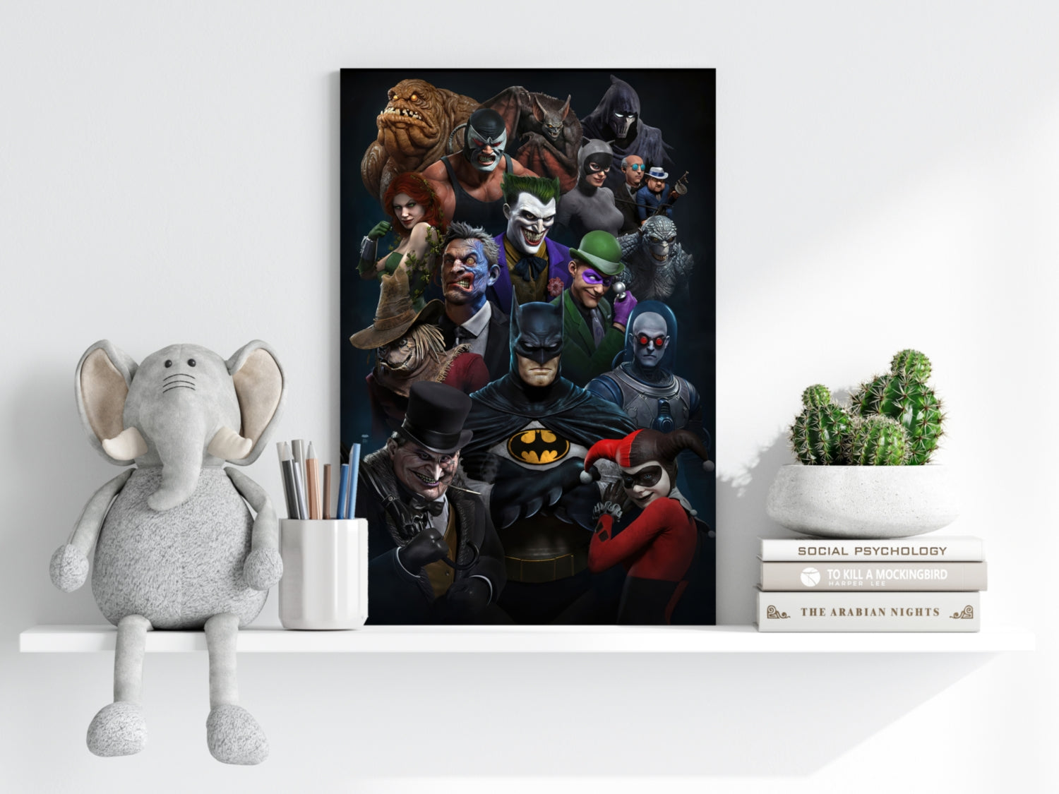 Superheros Universe Aluminum Print.