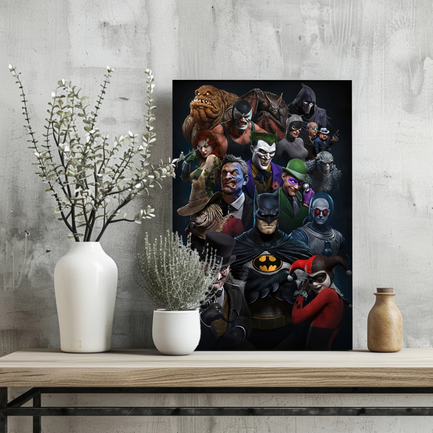 Superheros Universe Aluminum Print.