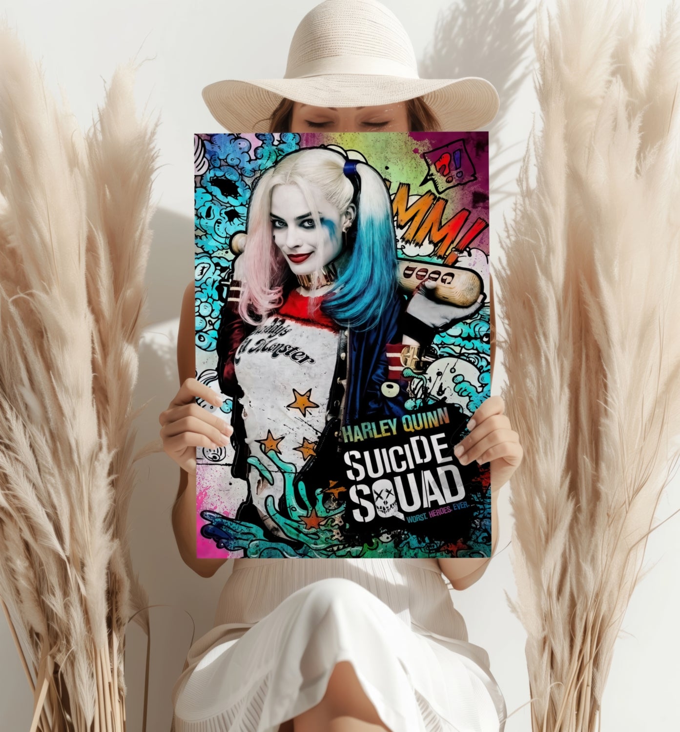 Harley Quinn Aluminum Print.