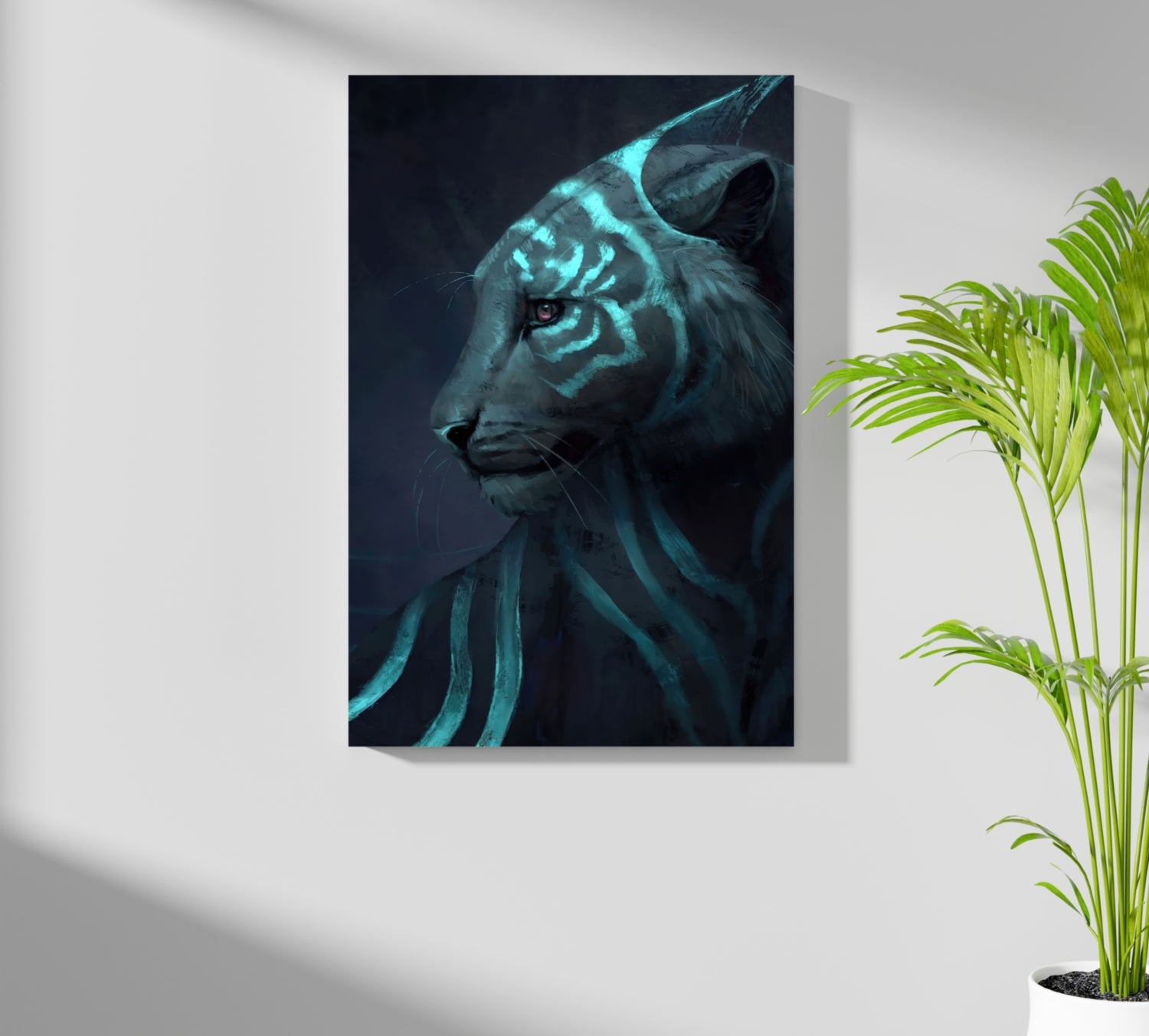 Futuristic Tiger Aluminum Print.
