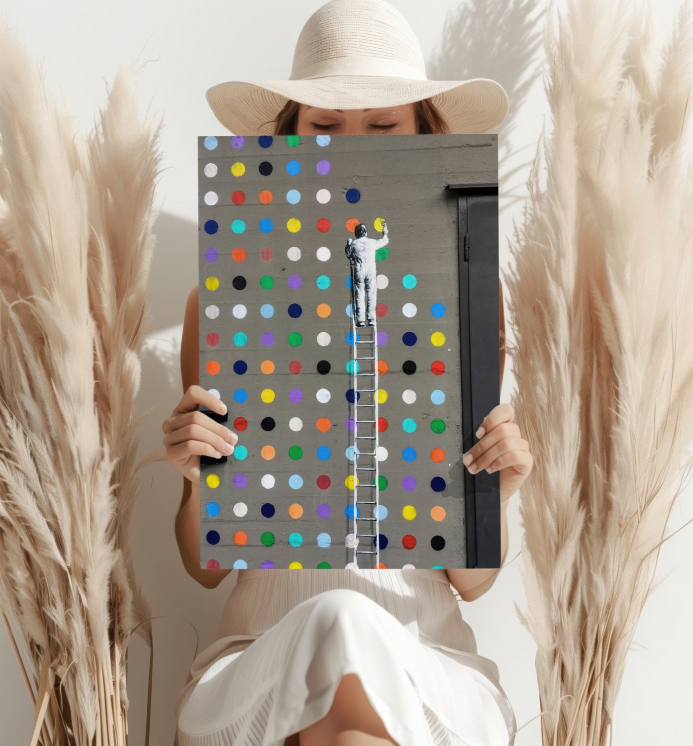 Banksy Dots Aluminum Print.