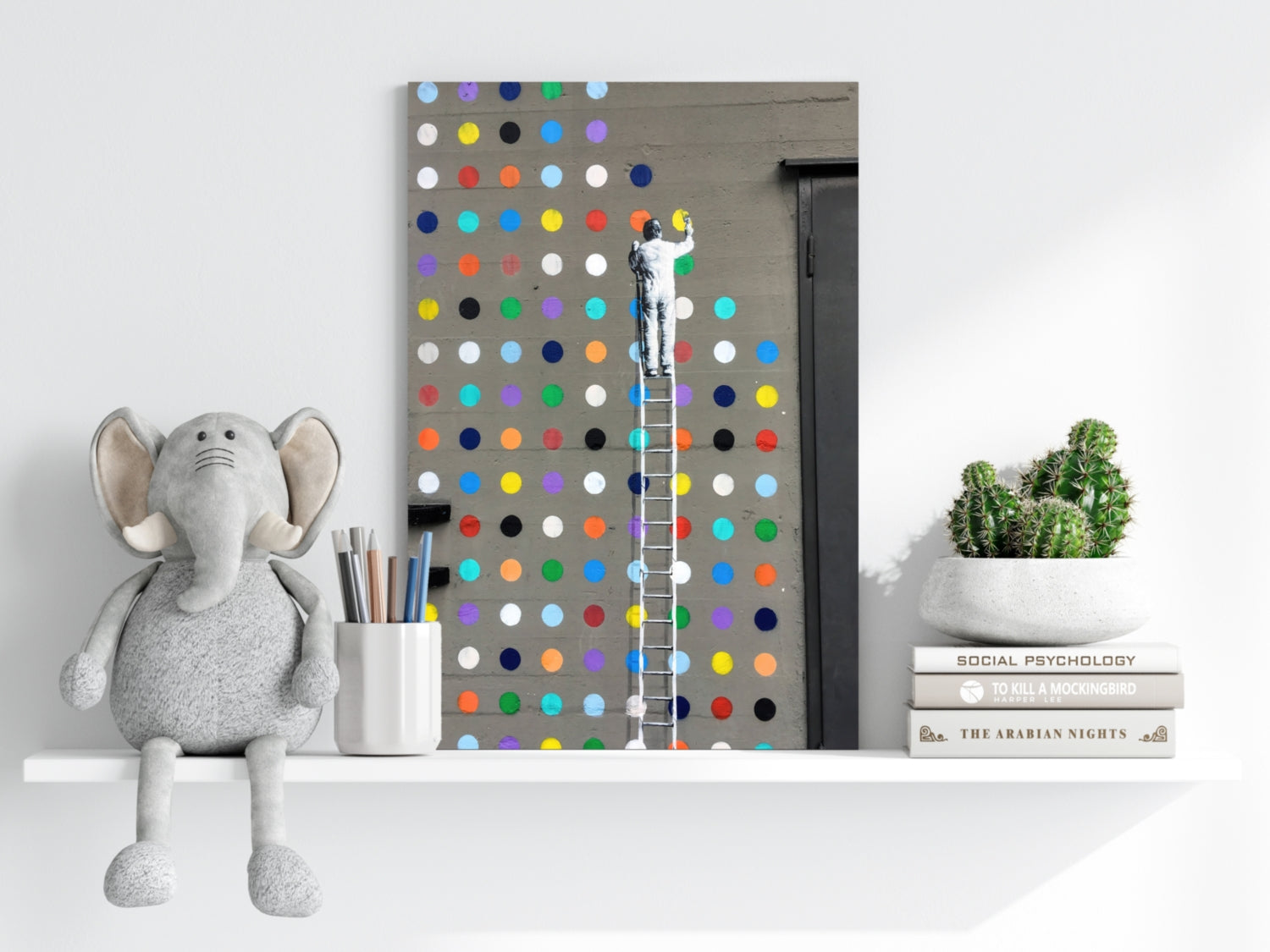 Banksy Dots Aluminum Print.