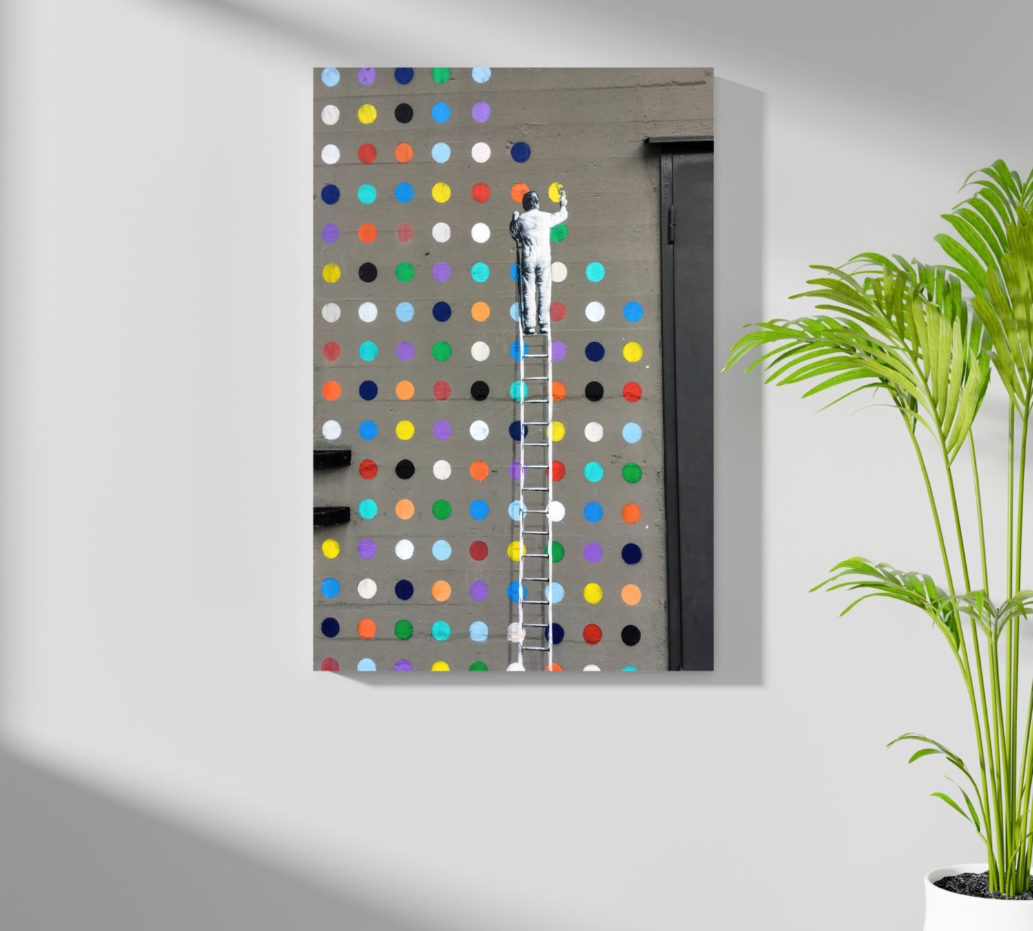 Banksy Dots Aluminum Print.