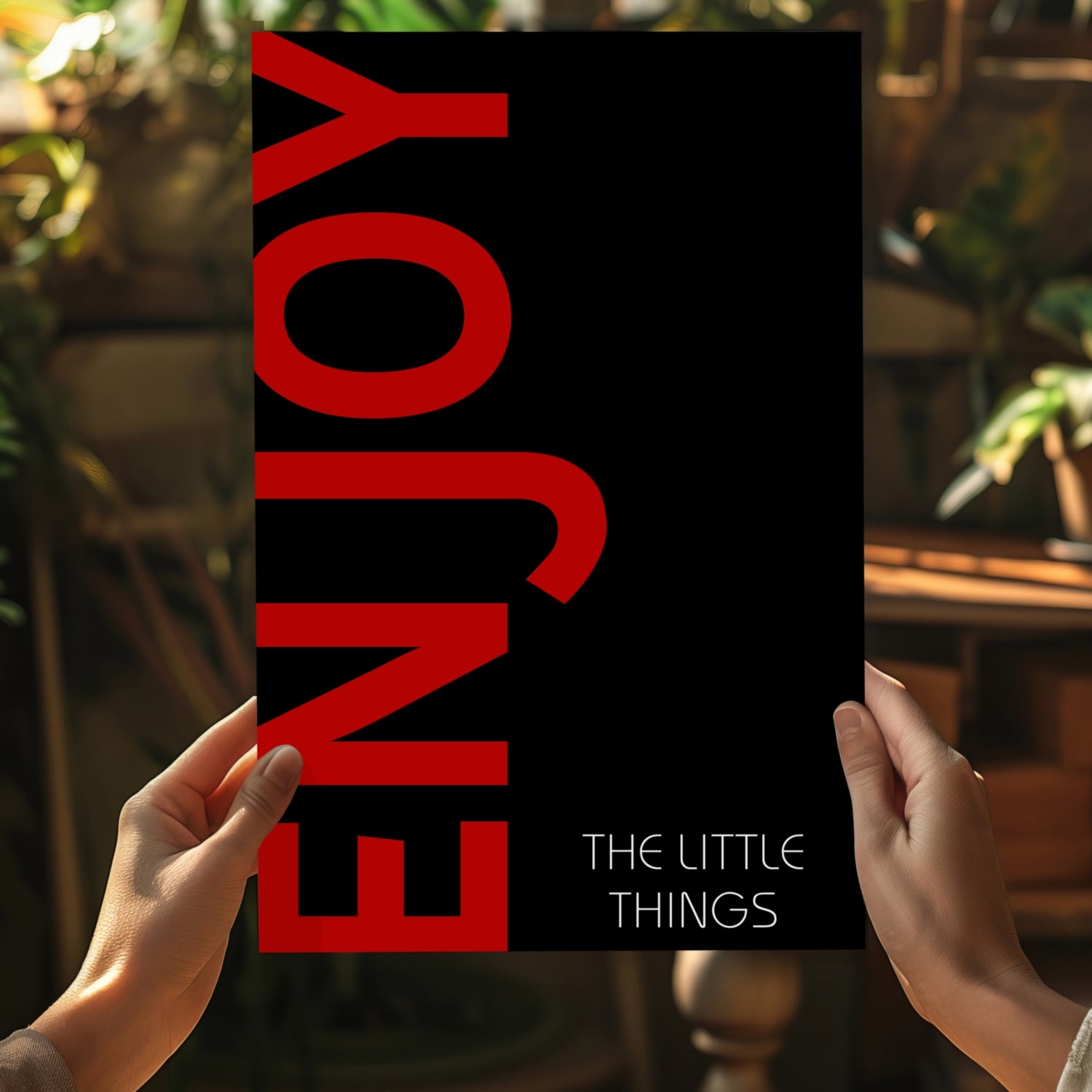 Enjoy The Little Things Aluminum Print.