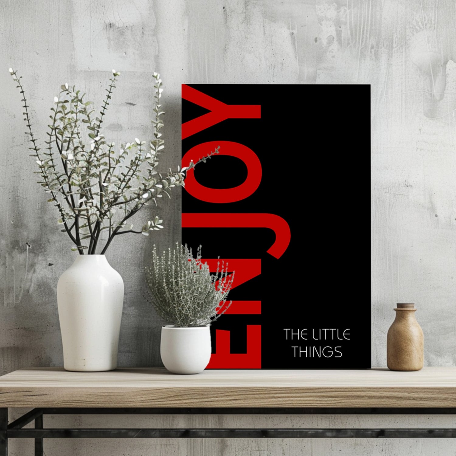 Enjoy The Little Things Aluminum Print.