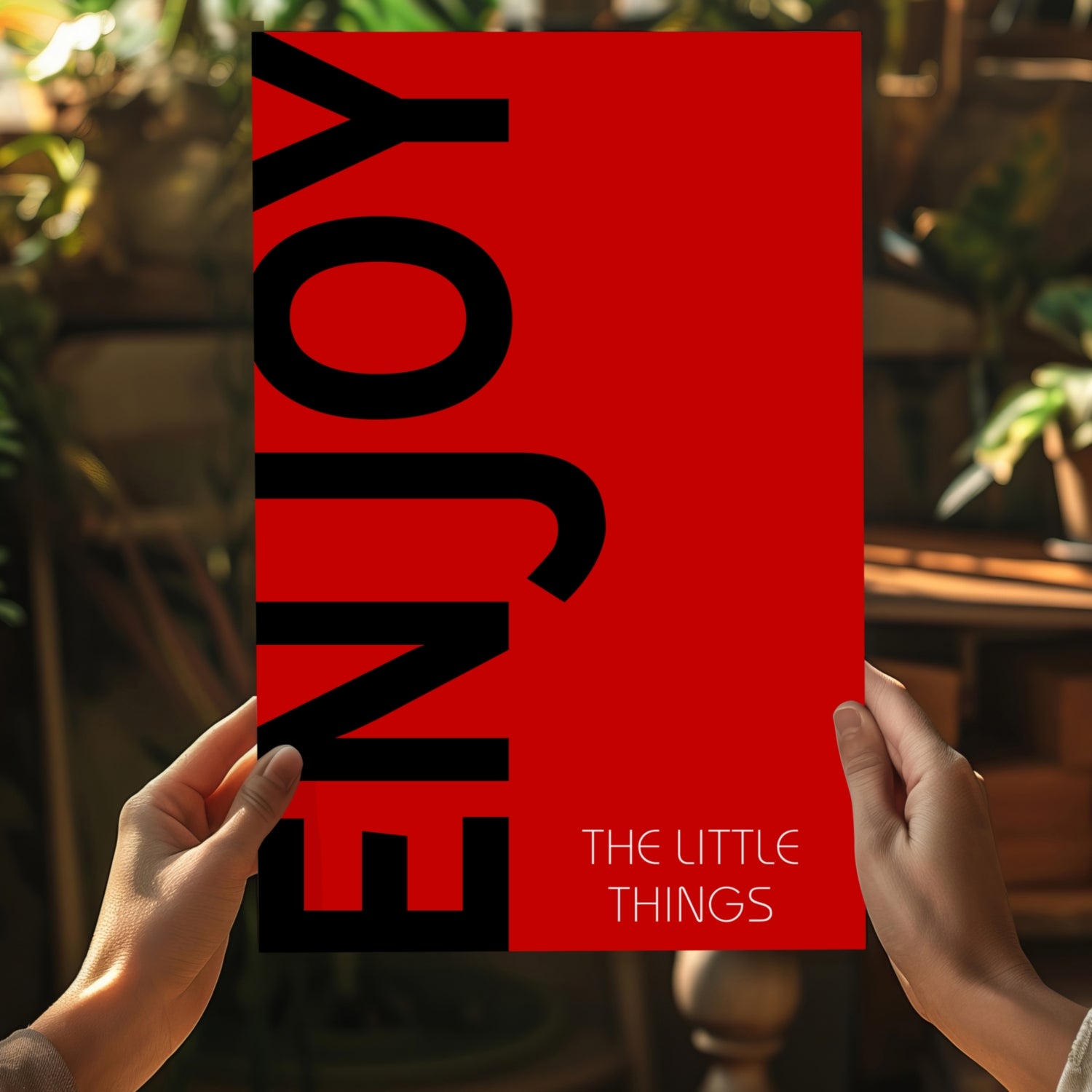 Enjoy The Little Things Aluminum Print.