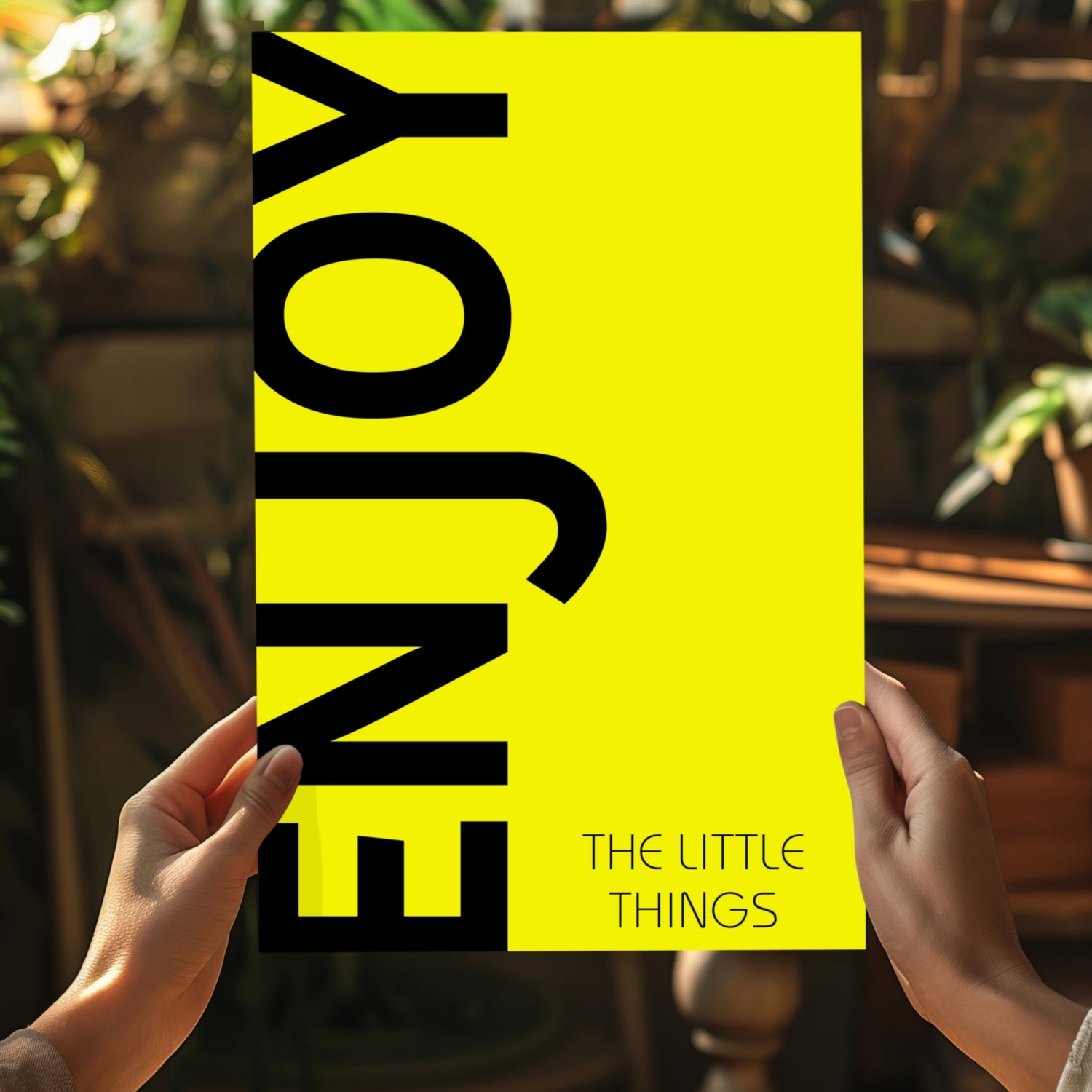 Enjoy The Little Things Aluminum Print.