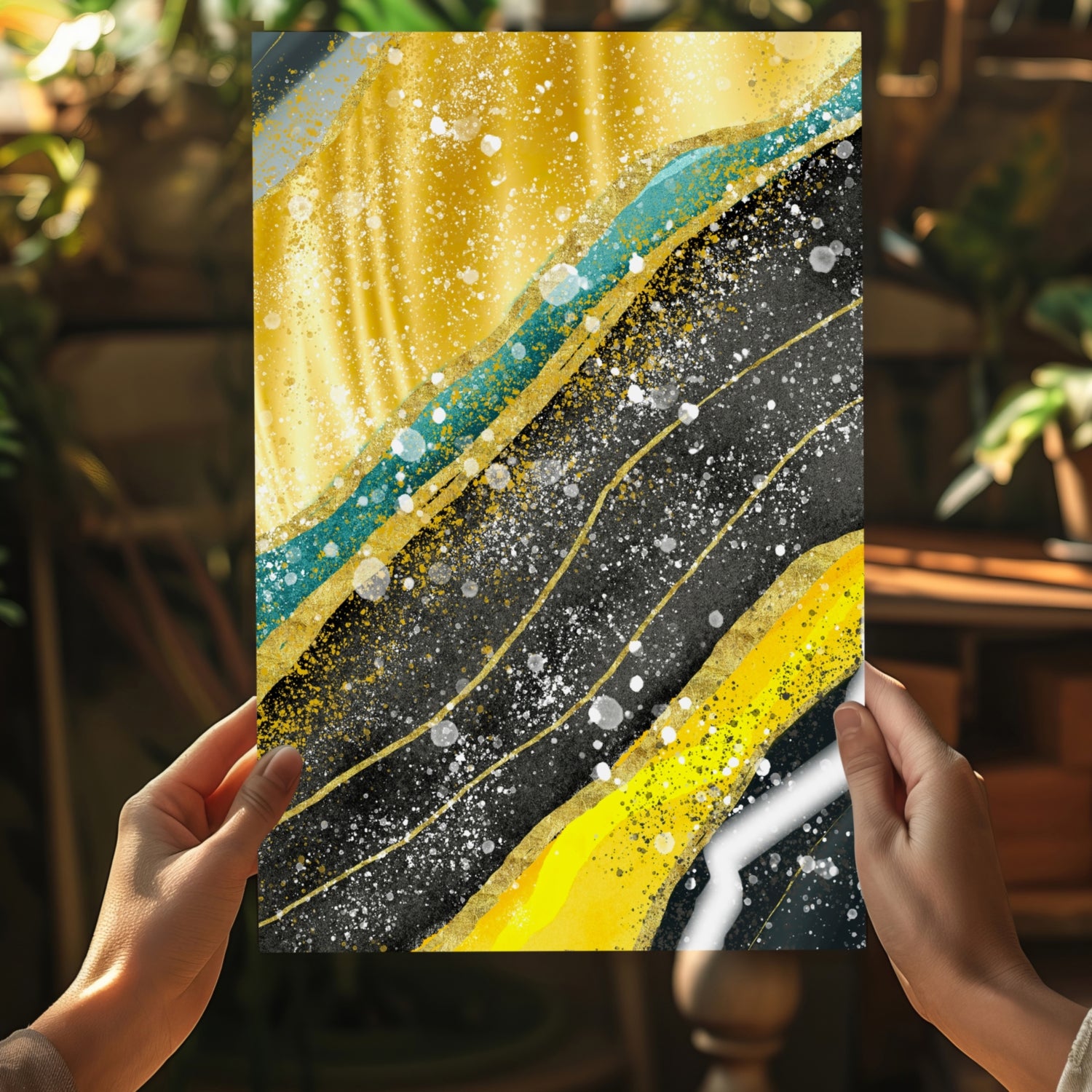 Golden Plates Aluminum Print.