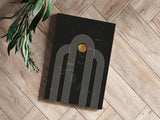 Abstract Line Art Dots and Lines Aluminum Print