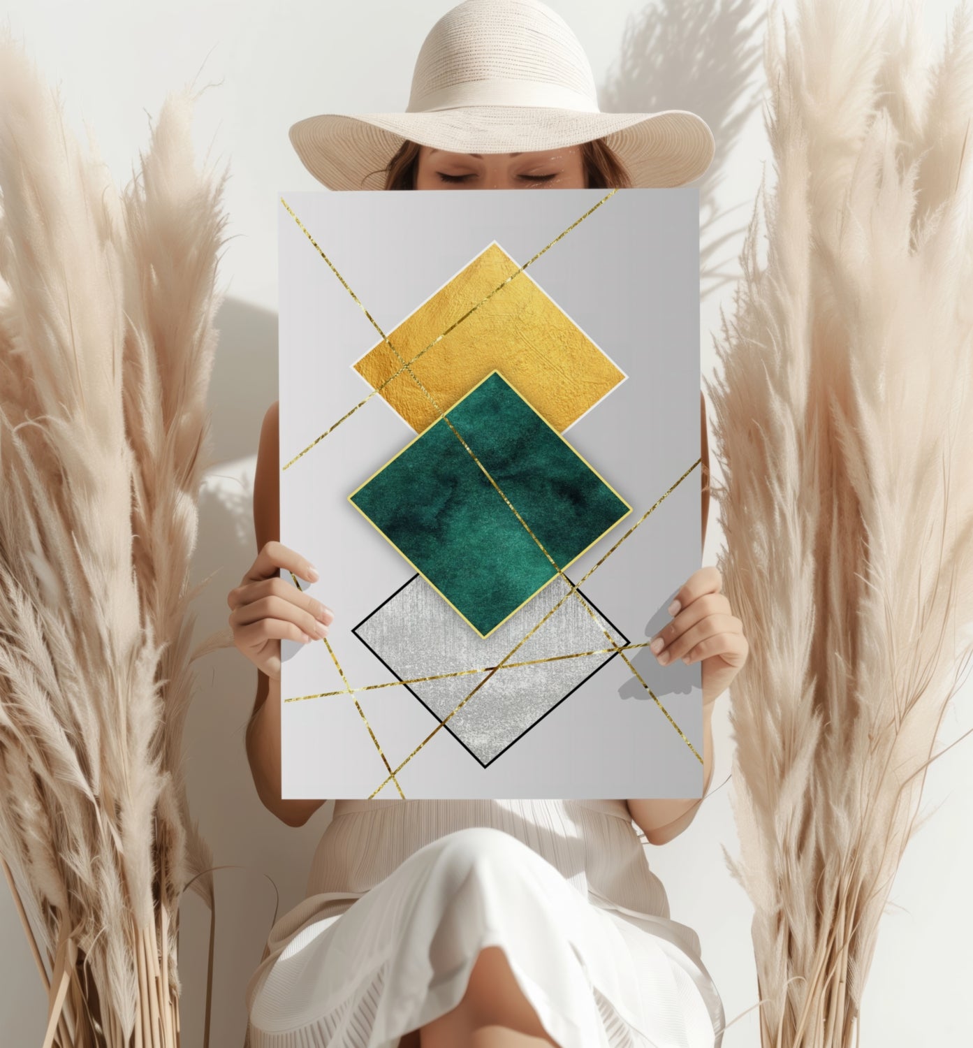 Elegant Squares Aluminum Print.